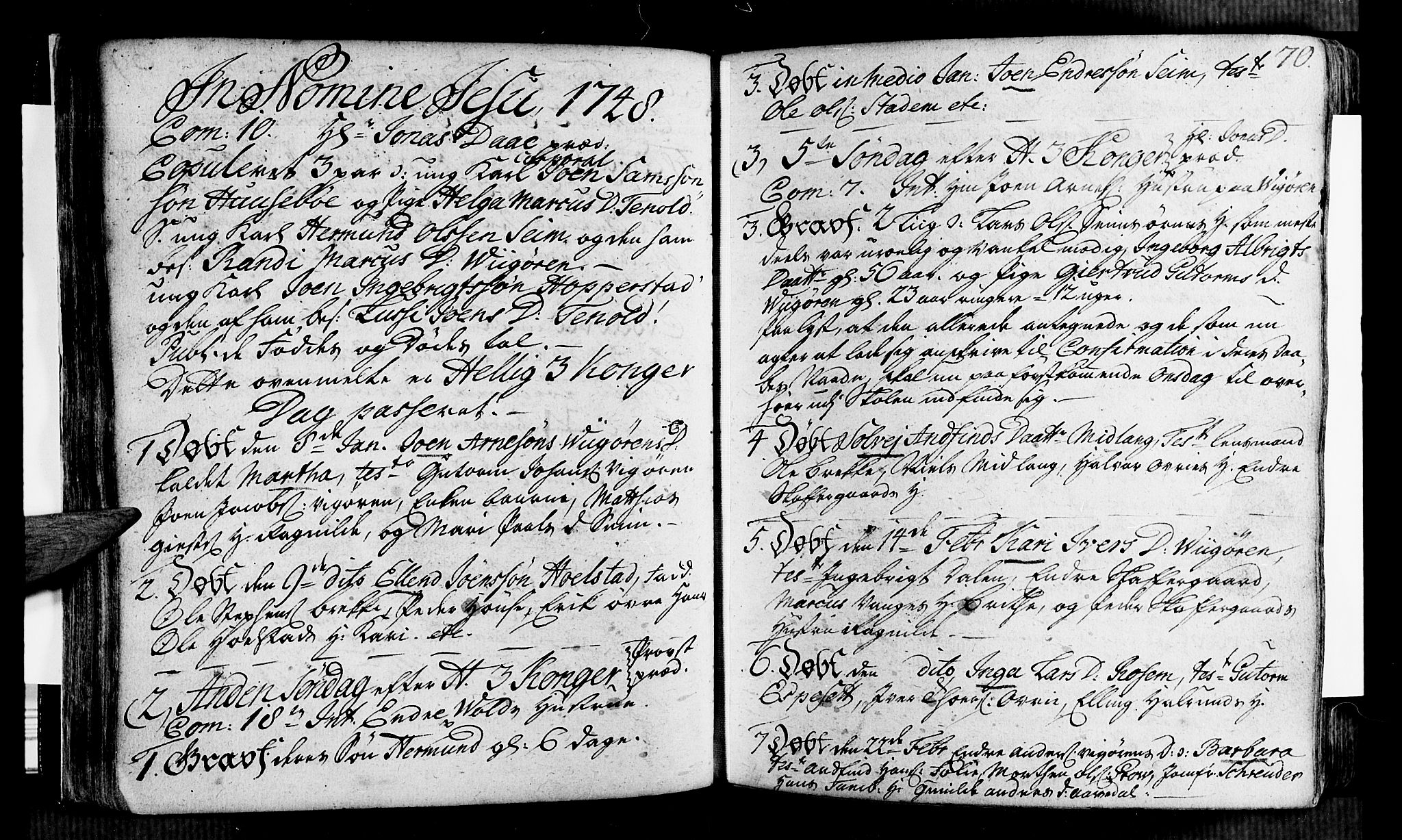 Vik sokneprestembete, AV/SAB-A-81501/H/Haa/Haaa/L0002: Parish register (official) no. A 2 / 1, 1740-1757, p. 70