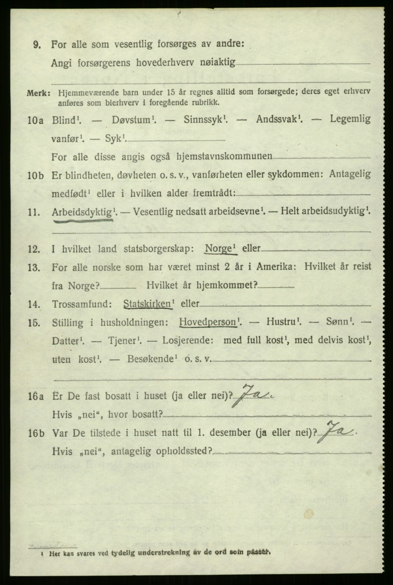 SAB, 1920 census for Førde, 1920, p. 5145