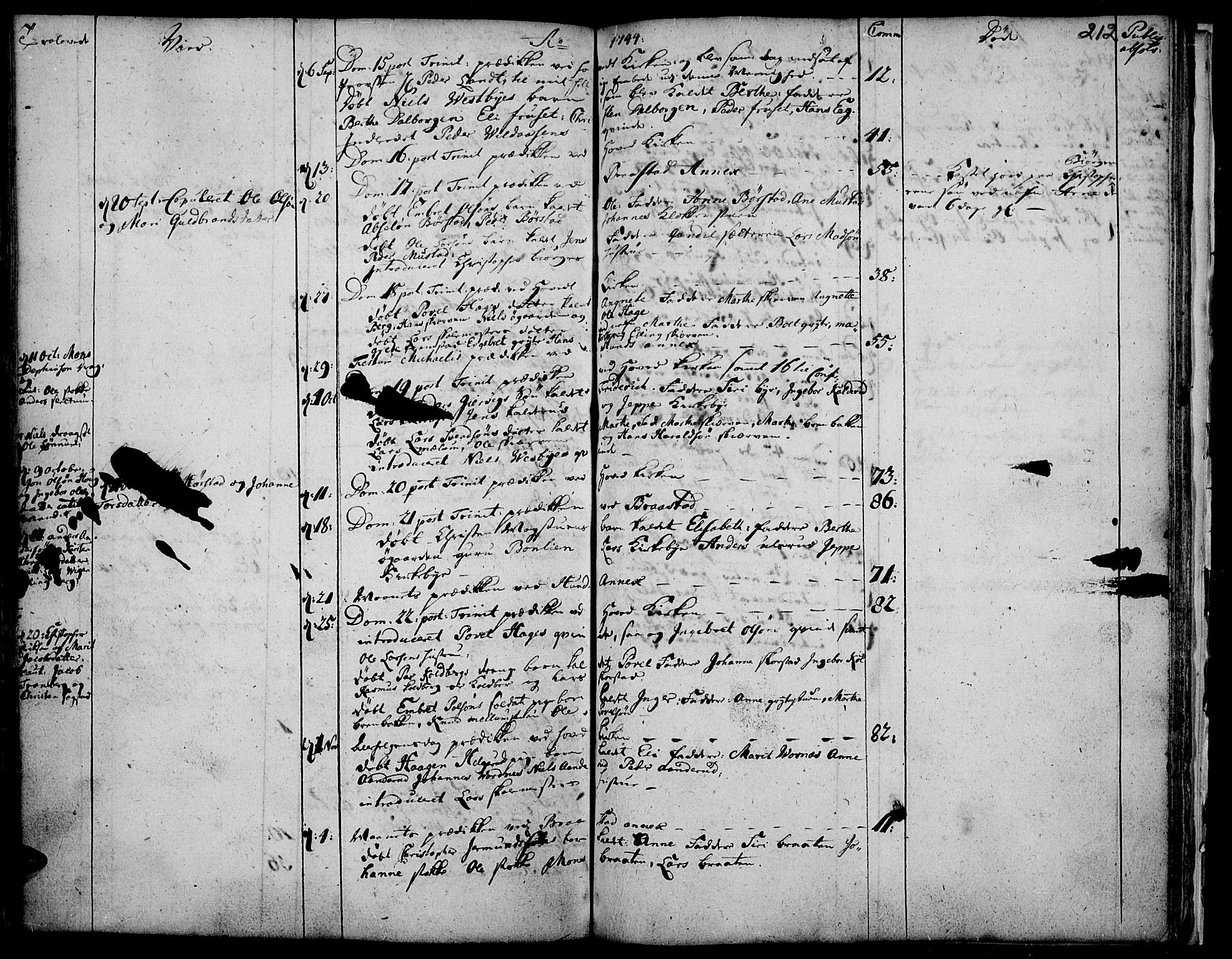 Vardal prestekontor, AV/SAH-PREST-100/H/Ha/Haa/L0001: Parish register (official) no. 1, 1706-1748, p. 212