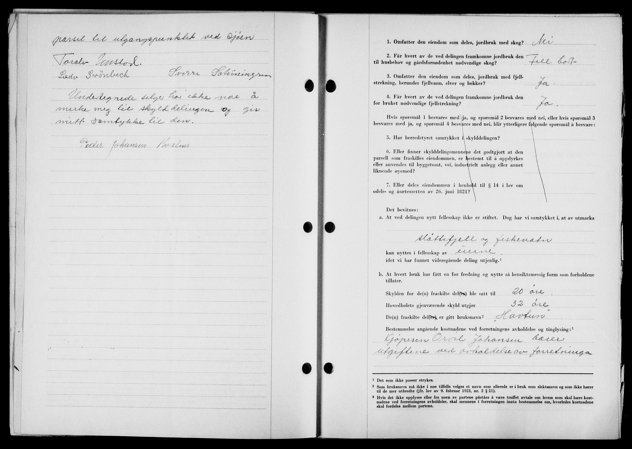 Lofoten sorenskriveri, SAT/A-0017/1/2/2C/L0021a: Mortgage book no. 21a, 1949-1949, Diary no: : 1961/1949