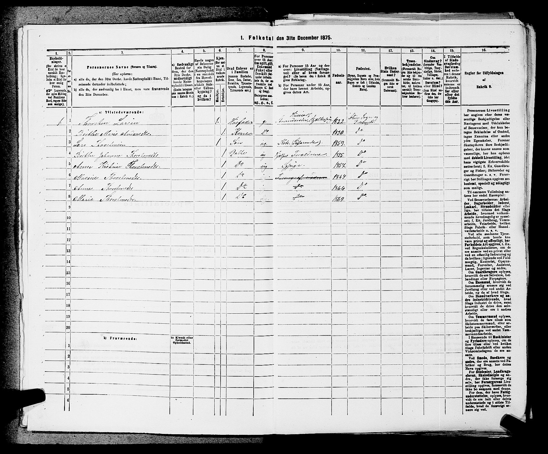 SAKO, 1875 census for 0818P Solum, 1875, p. 90