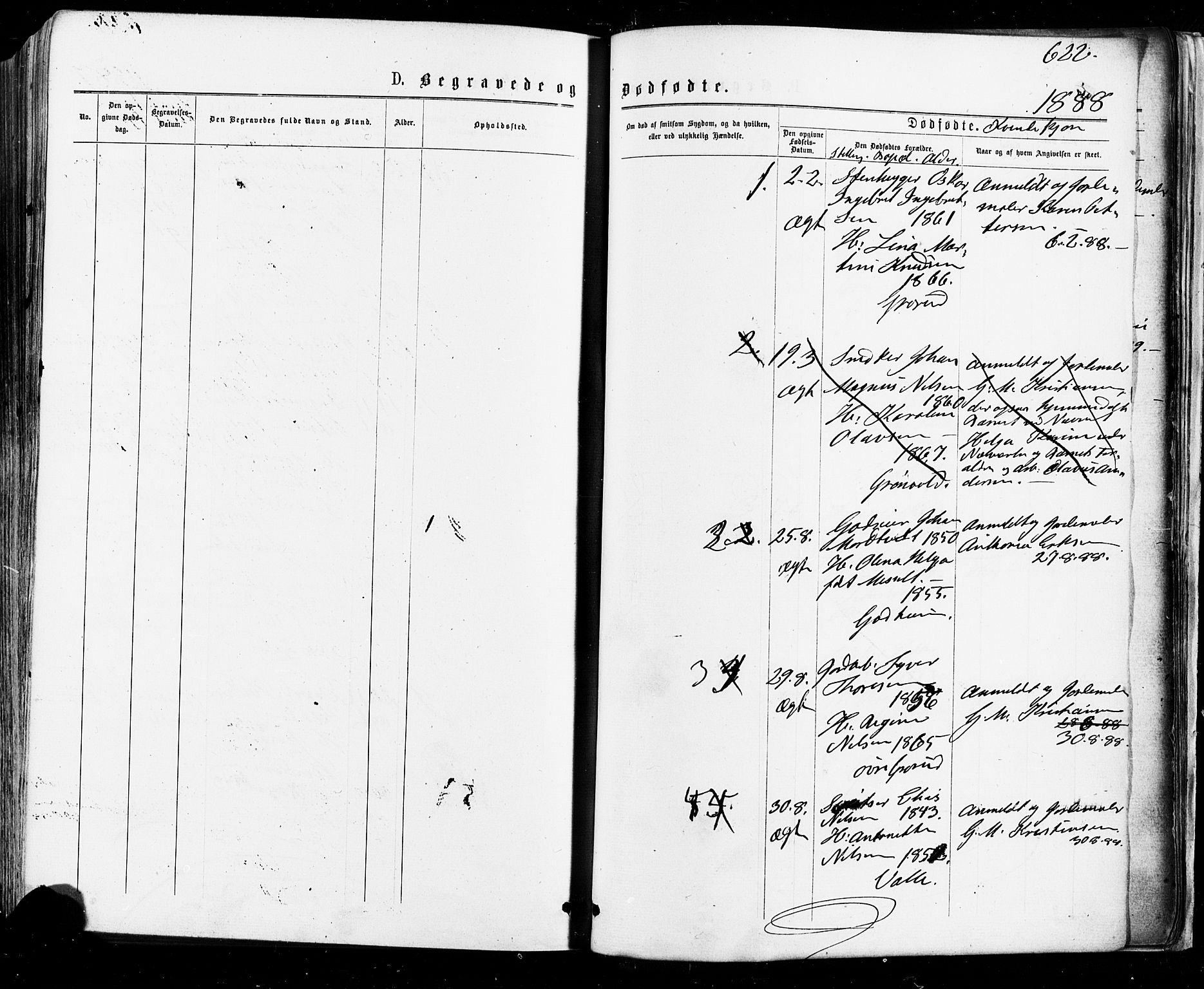 Østre Aker prestekontor Kirkebøker, SAO/A-10840/F/Fa/L0004: Parish register (official) no. I 4, 1876-1889, p. 622