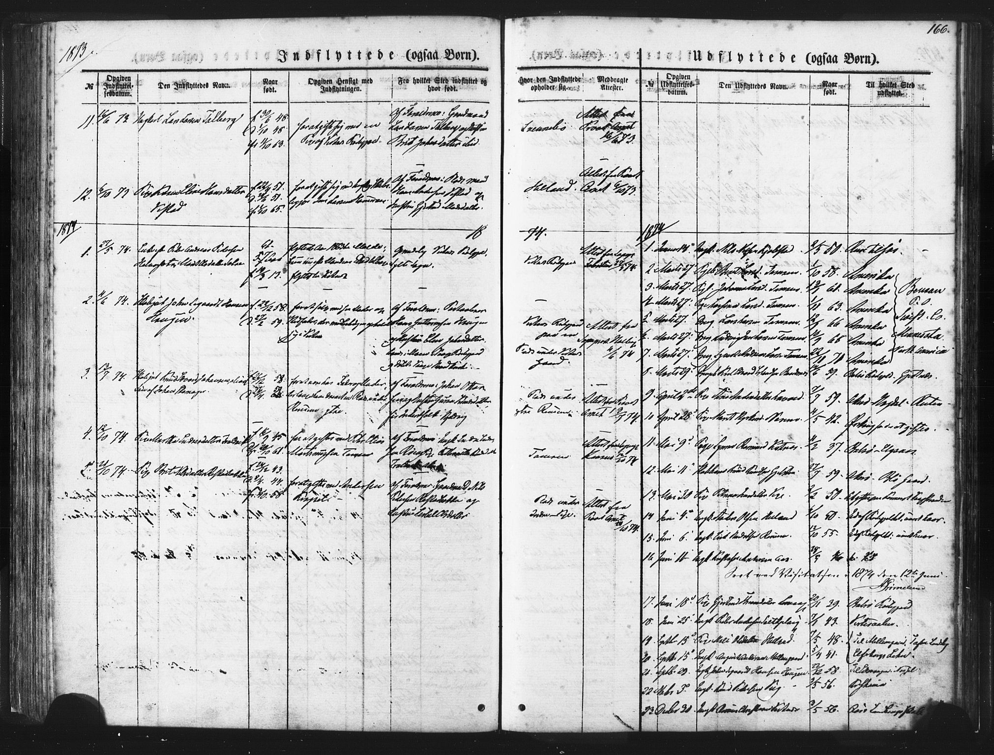 Ministerialprotokoller, klokkerbøker og fødselsregistre - Møre og Romsdal, AV/SAT-A-1454/539/L0530: Parish register (official) no. 539A03, 1872-1886, p. 166