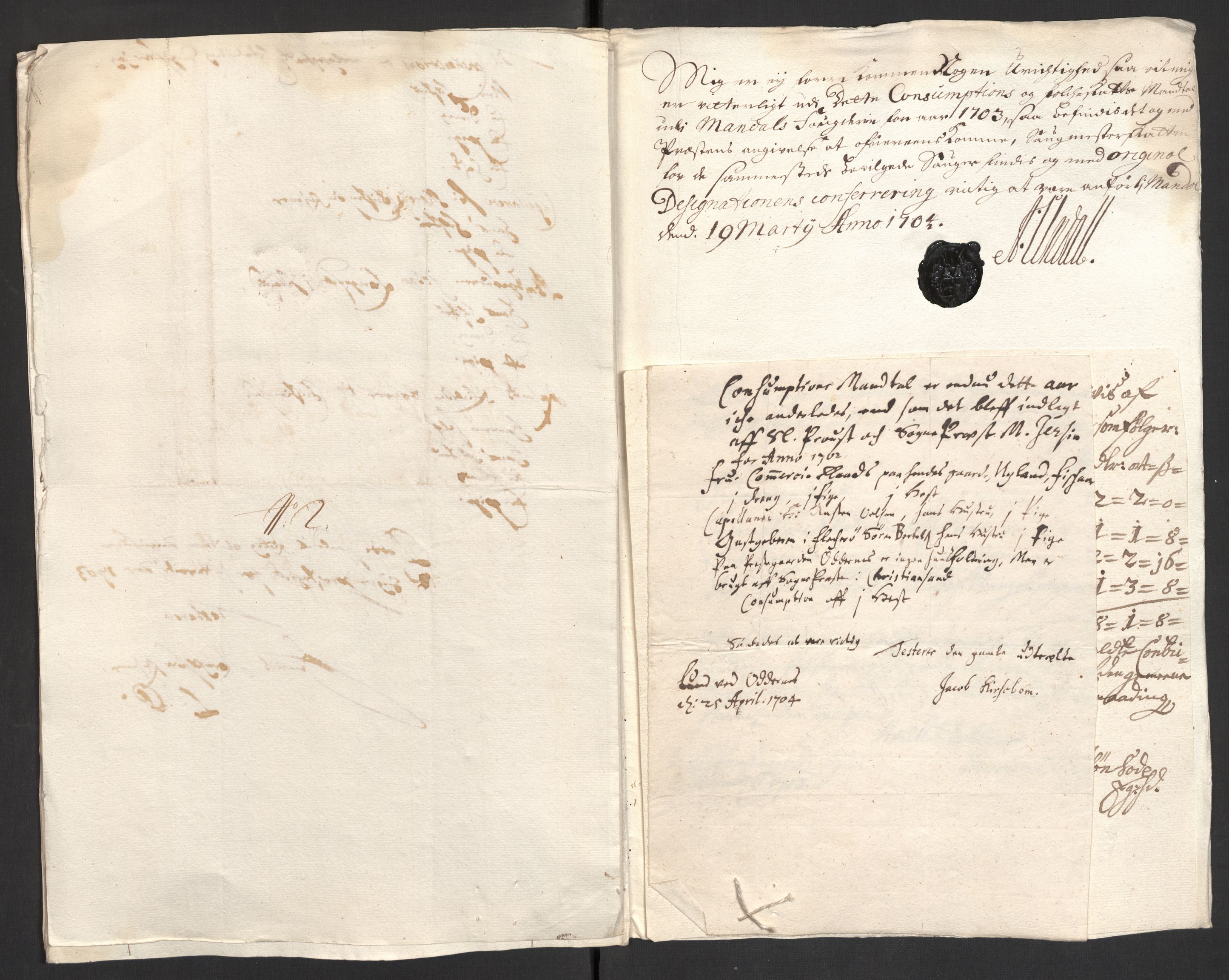 Rentekammeret inntil 1814, Reviderte regnskaper, Fogderegnskap, RA/EA-4092/R43/L2550: Fogderegnskap Lista og Mandal, 1703-1704, p. 72