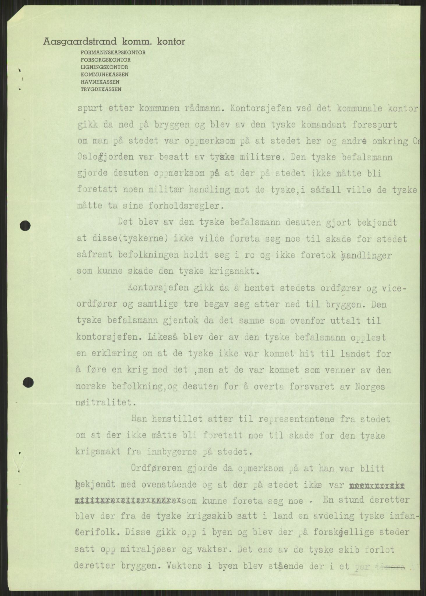 Forsvaret, Forsvarets krigshistoriske avdeling, AV/RA-RAFA-2017/Y/Ya/L0014: II-C-11-31 - Fylkesmenn.  Rapporter om krigsbegivenhetene 1940., 1940, p. 614