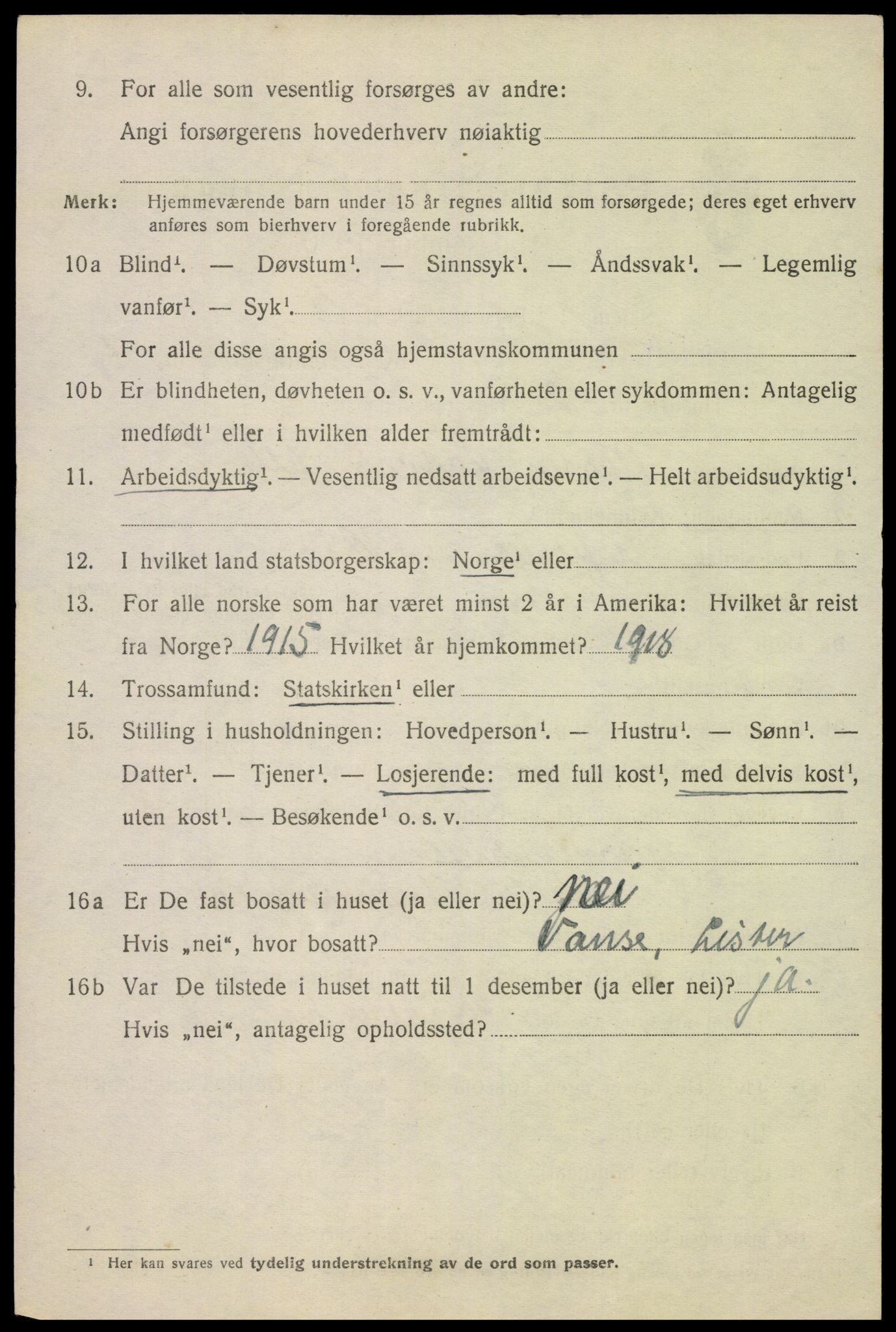 SAK, 1920 census for Flekkefjord, 1920, p. 1917