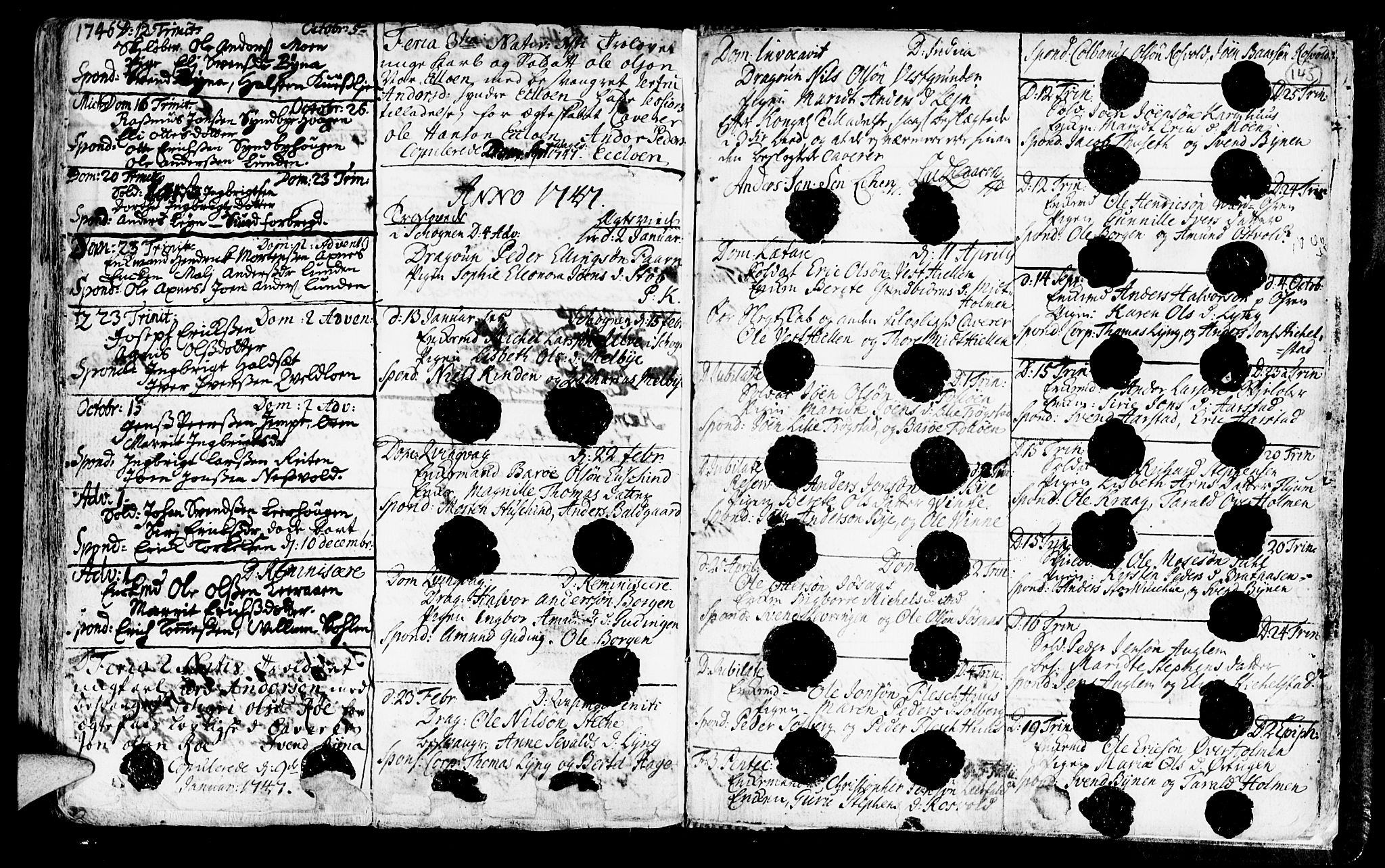 Ministerialprotokoller, klokkerbøker og fødselsregistre - Nord-Trøndelag, SAT/A-1458/723/L0230: Parish register (official) no. 723A01, 1705-1747, p. 145