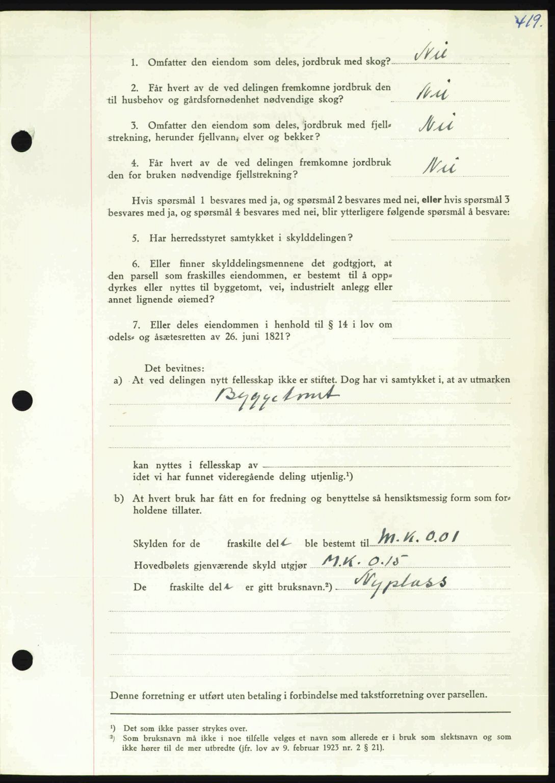 Nordmøre sorenskriveri, AV/SAT-A-4132/1/2/2Ca: Mortgage book no. A106, 1947-1947, Diary no: : 2346/1947