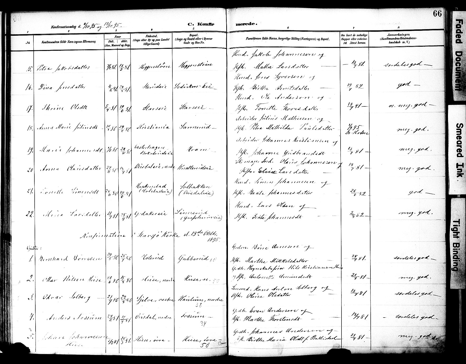 Nes prestekontor, Hedmark, SAH/PREST-020/K/Ka/L0010: Parish register (official) no. 10, 1887-1905, p. 66