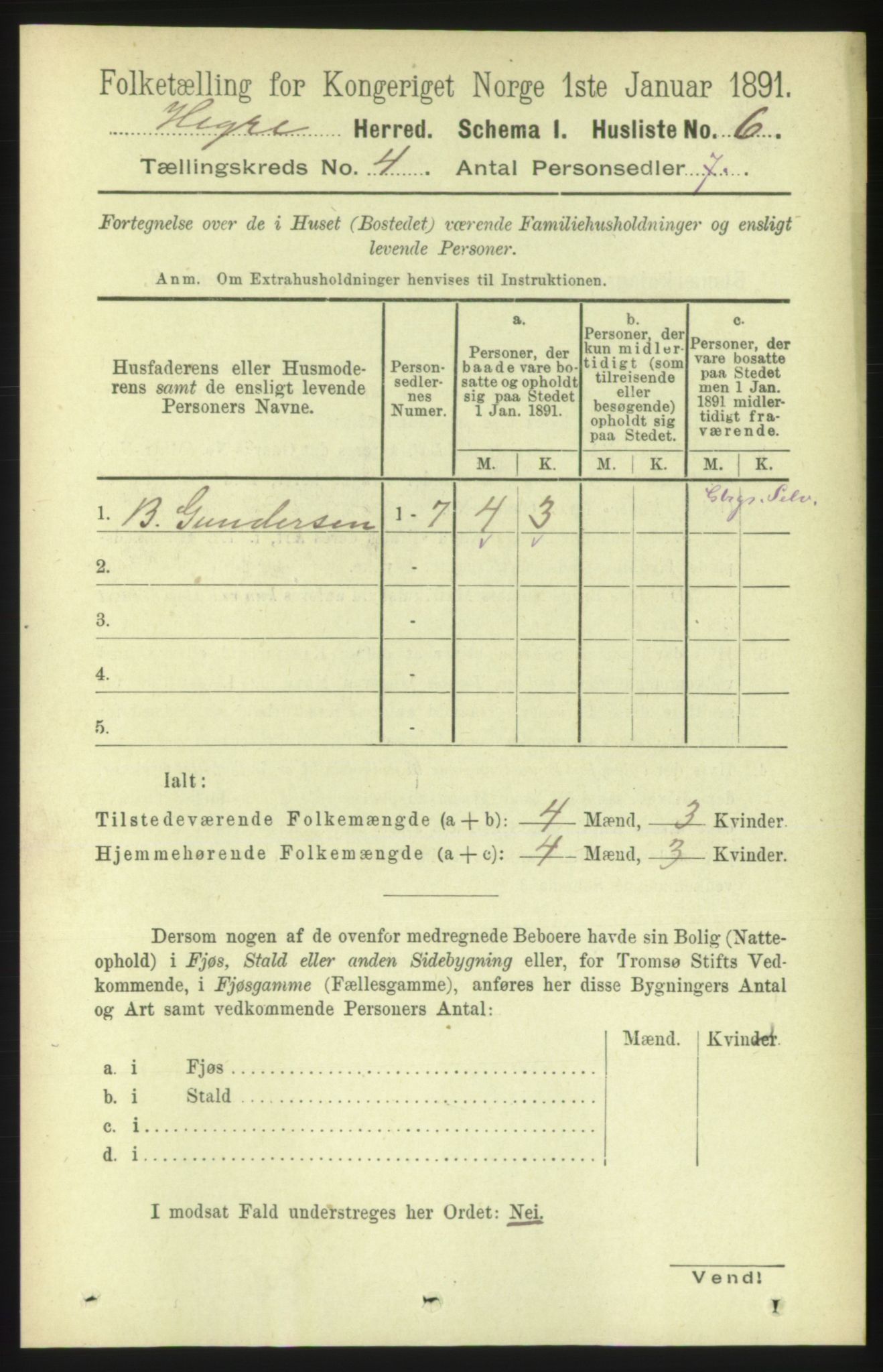 RA, 1891 census for 1712 Hegra, 1891, p. 1421