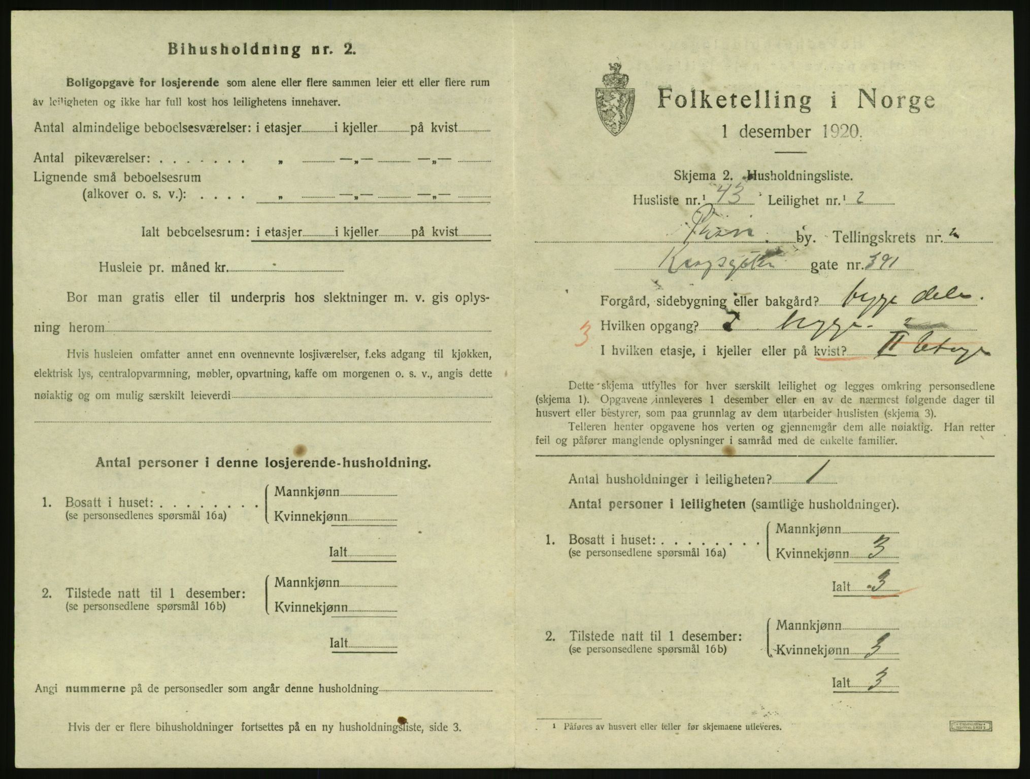 SAK, 1920 census for Risør, 1920, p. 2079