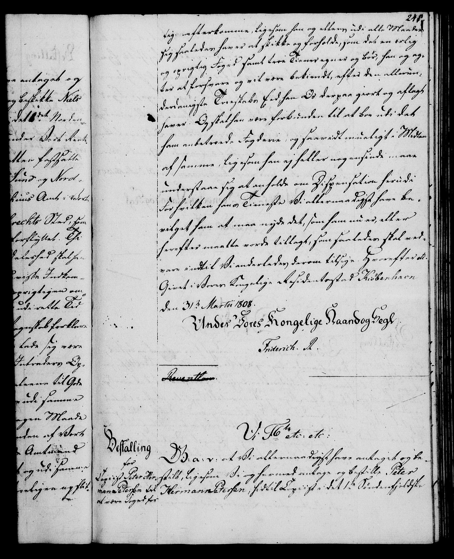 Rentekammeret, Kammerkanselliet, RA/EA-3111/G/Gg/Gge/L0006: Norsk bestallingsprotokoll med register (merket RK 53.30), 1773-1814, p. 241