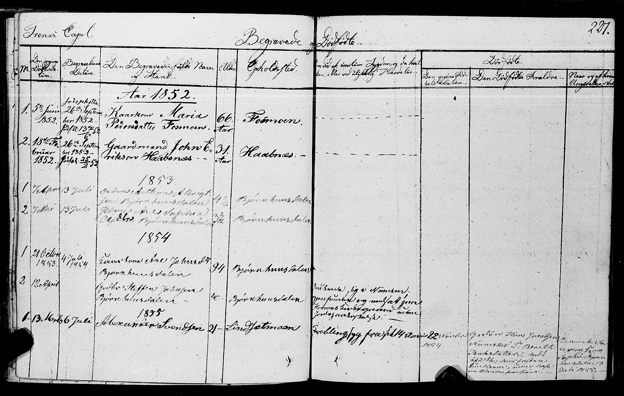 Ministerialprotokoller, klokkerbøker og fødselsregistre - Nord-Trøndelag, SAT/A-1458/762/L0538: Parish register (official) no. 762A02 /2, 1833-1879, p. 227