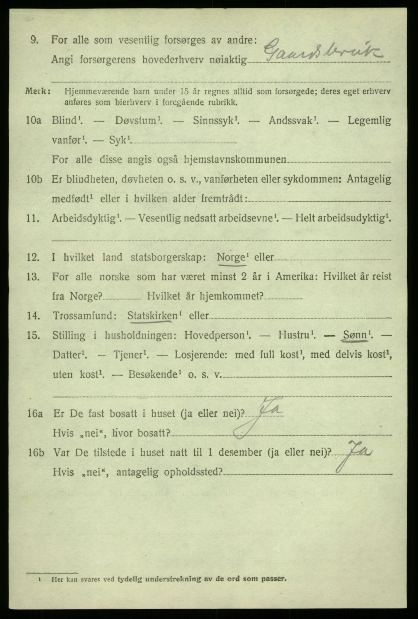 SAB, 1920 census for Masfjorden, 1920, p. 4474