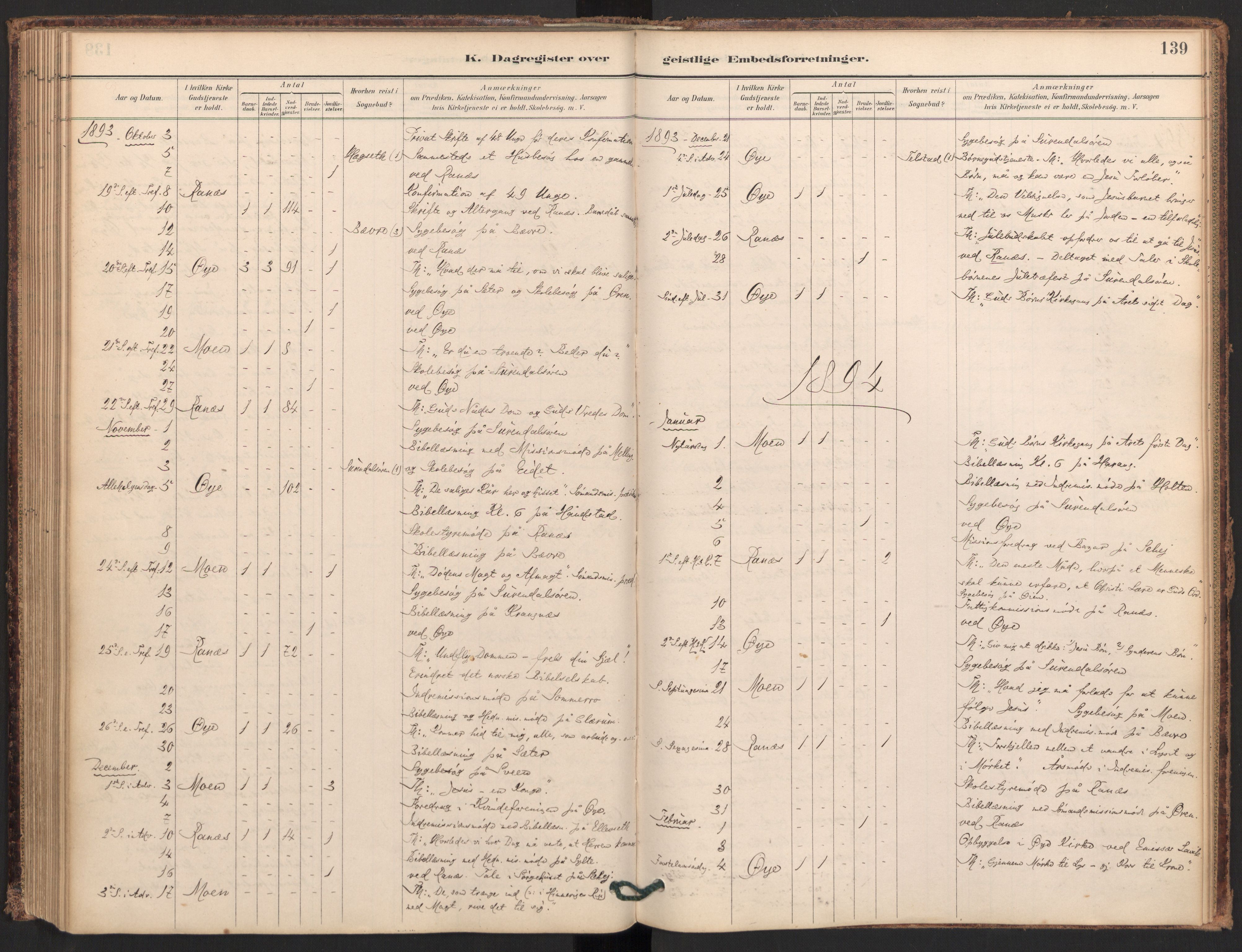 Ministerialprotokoller, klokkerbøker og fødselsregistre - Møre og Romsdal, SAT/A-1454/595/L1047: Parish register (official) no. 595A09, 1885-1900, p. 139