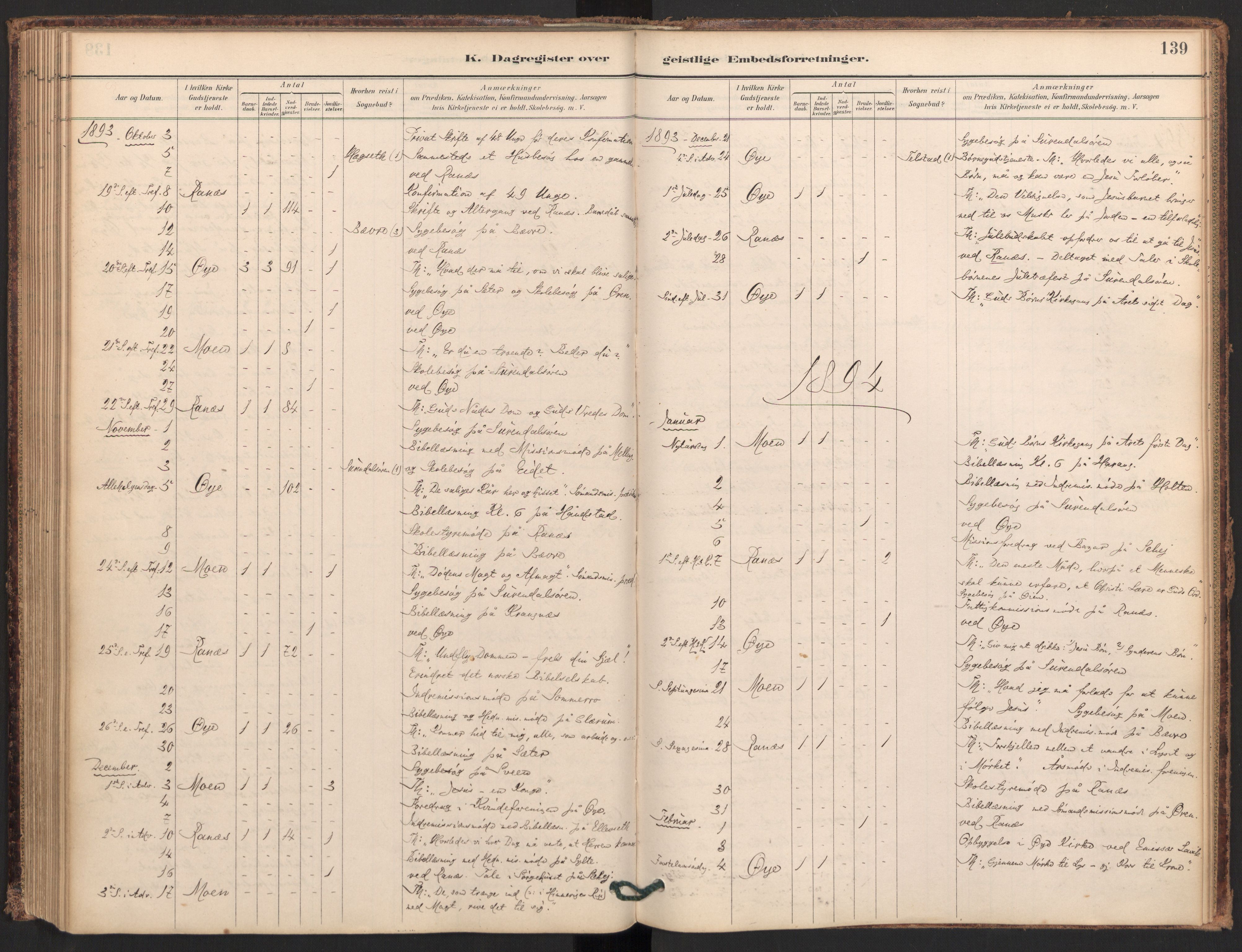 Ministerialprotokoller, klokkerbøker og fødselsregistre - Møre og Romsdal, AV/SAT-A-1454/595/L1047: Parish register (official) no. 595A09, 1885-1900, p. 139