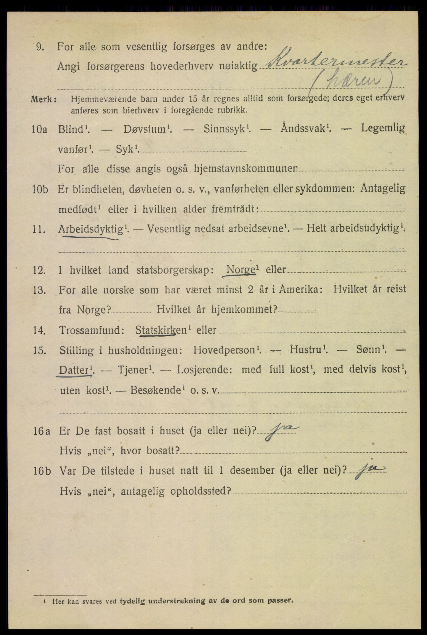 SAH, 1920 census for Lillehammer, 1920, p. 12351