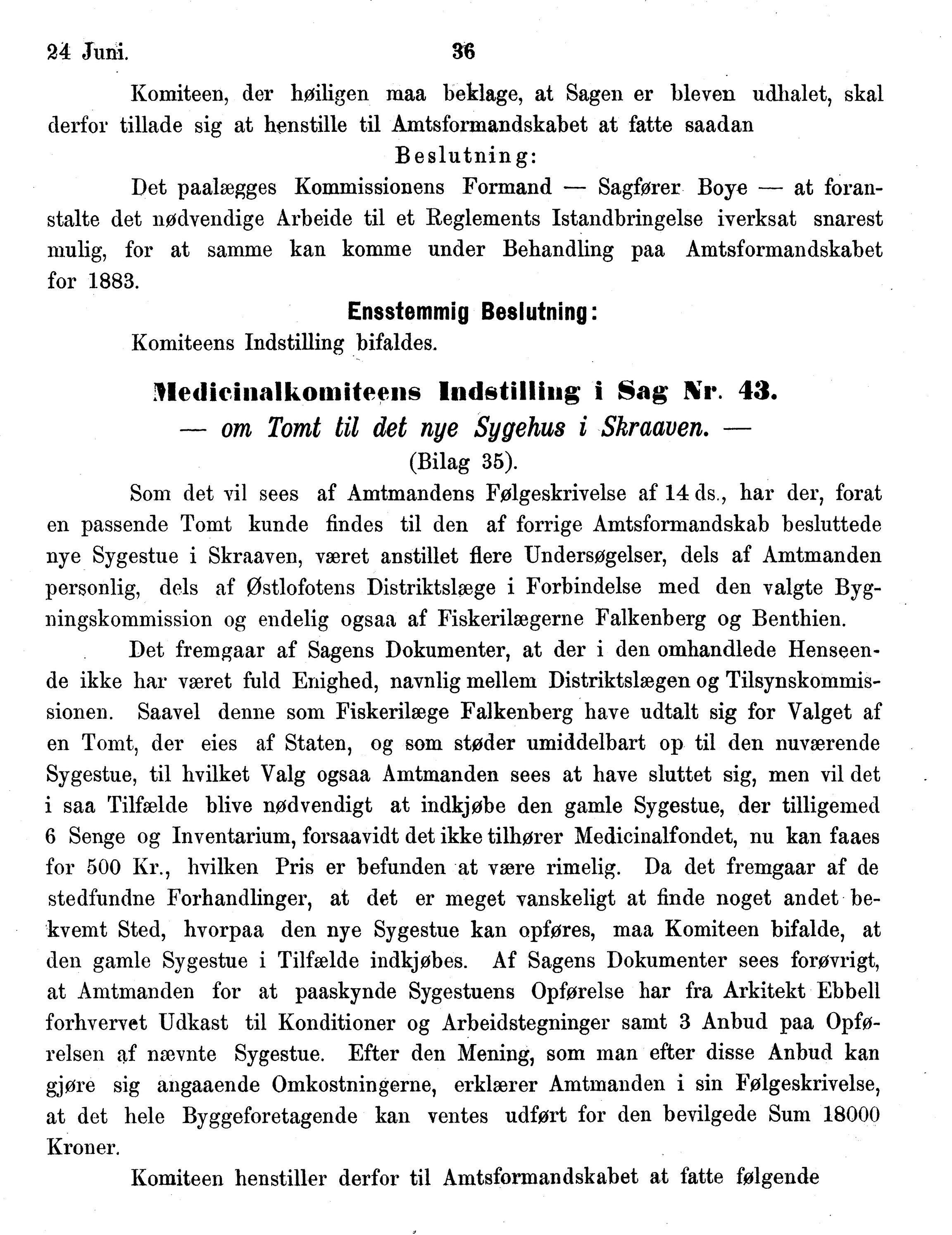 Nordland Fylkeskommune. Fylkestinget, AIN/NFK-17/176/A/Ac/L0014: Fylkestingsforhandlinger 1881-1885, 1881-1885