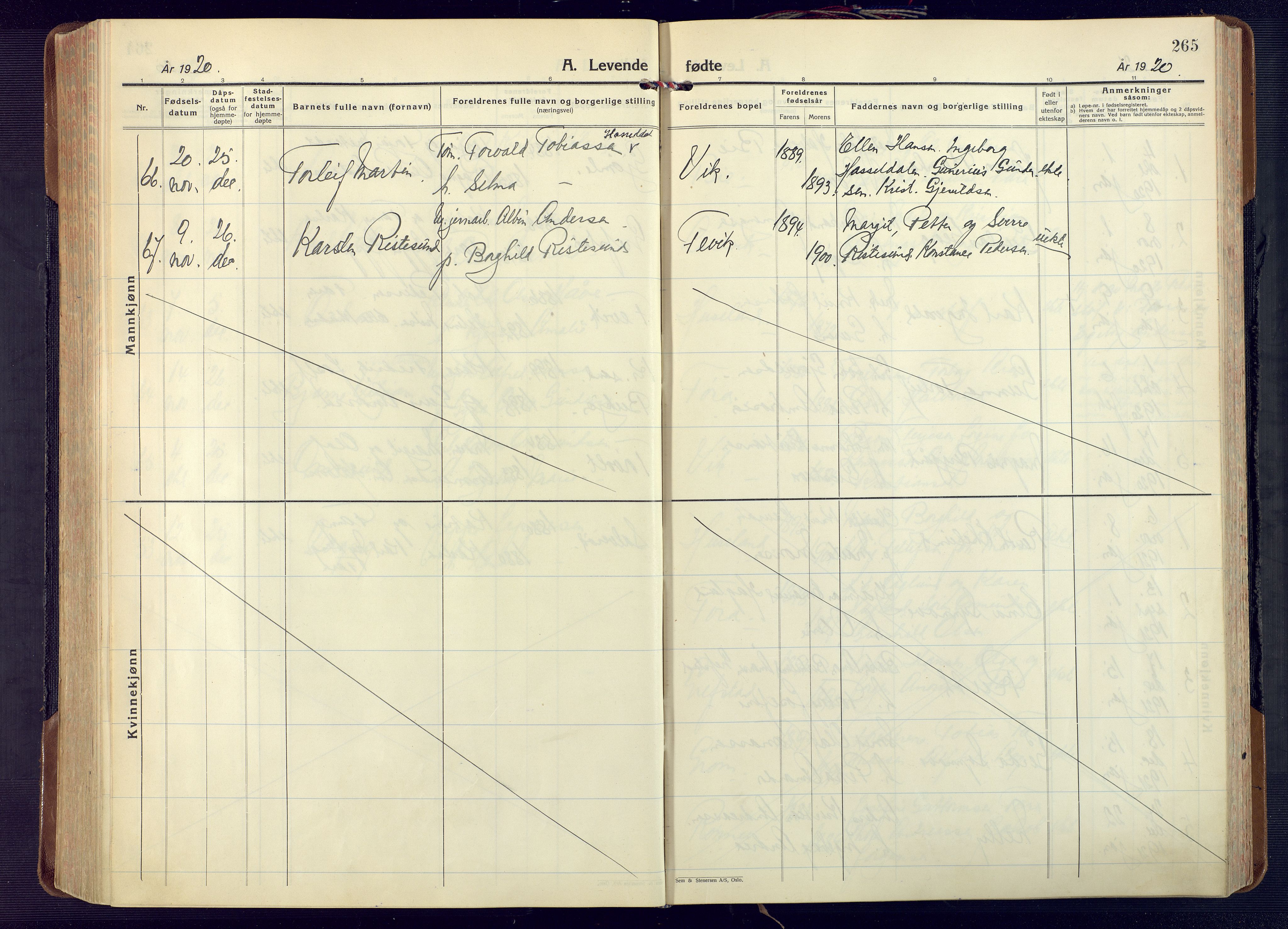 Fjære sokneprestkontor, AV/SAK-1111-0011/F/Fa/L0004: Parish register (official) no. A 4, 1902-1925, p. 265