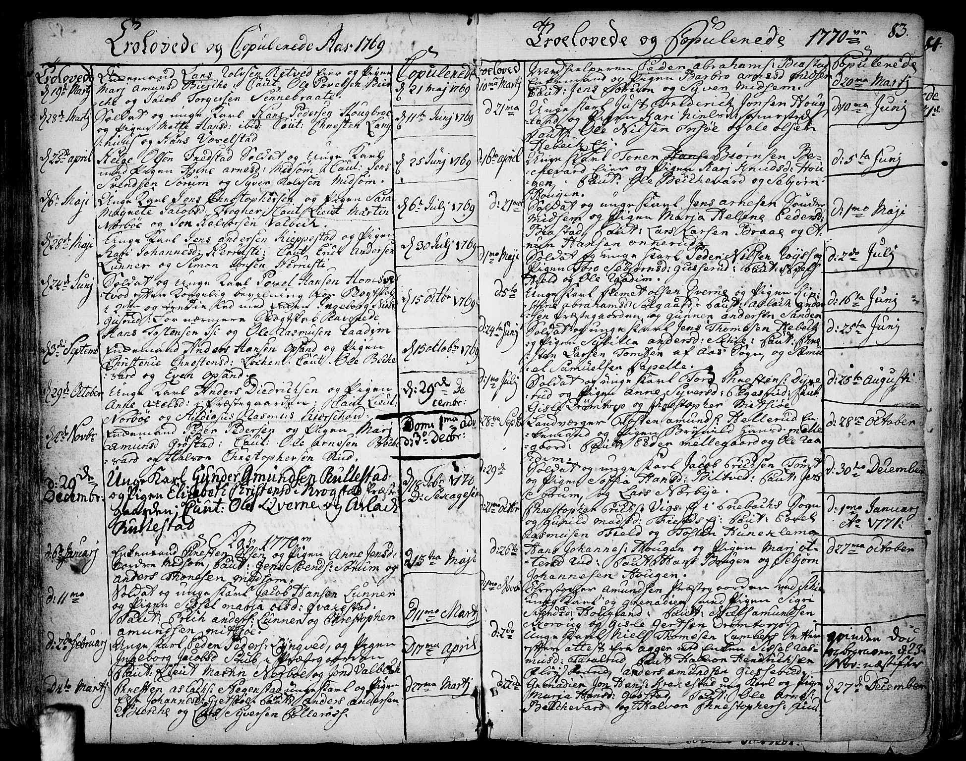 Kråkstad prestekontor Kirkebøker, SAO/A-10125a/F/Fa/L0001: Parish register (official) no. I 1, 1736-1785, p. 83