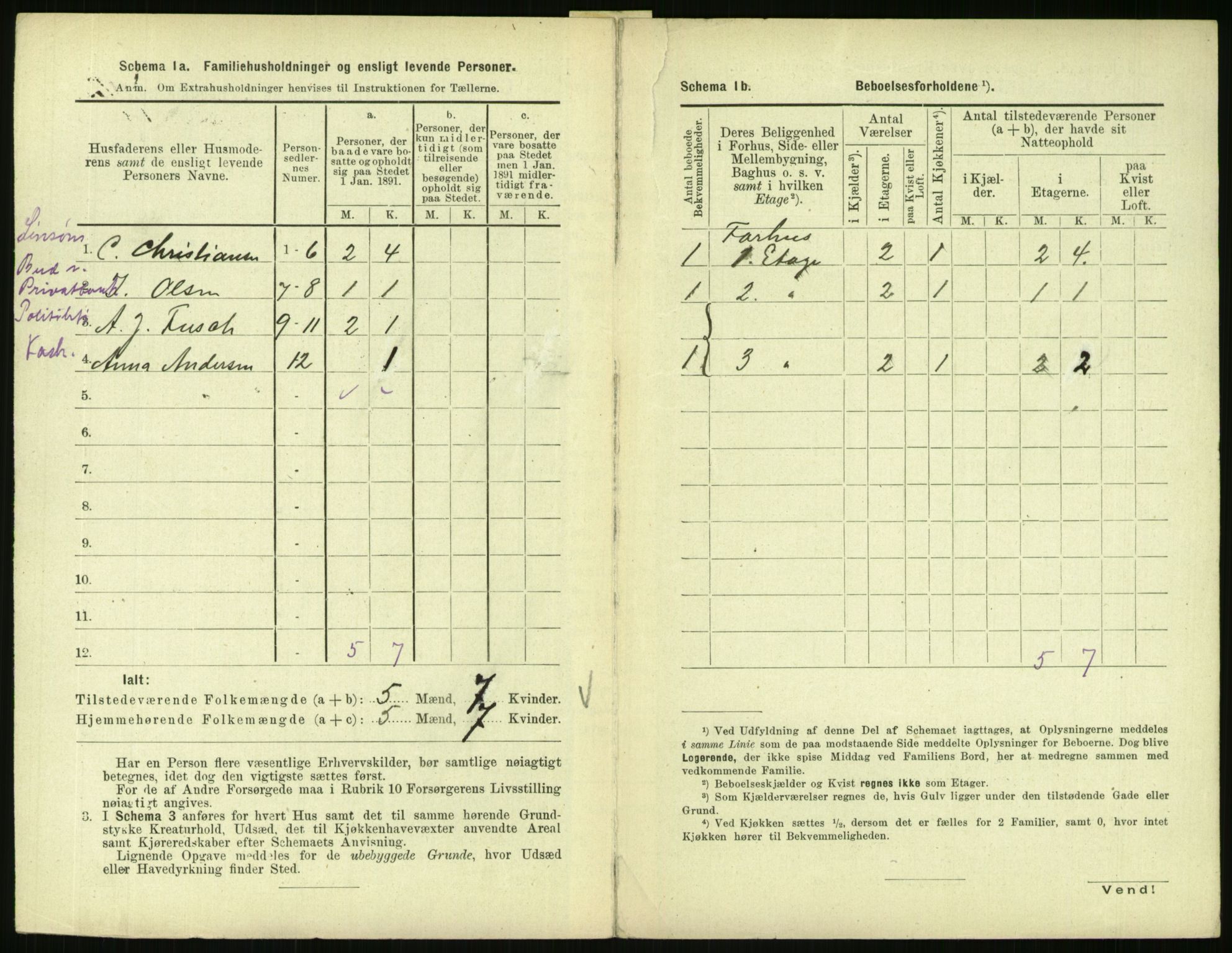 RA, 1891 census for 0301 Kristiania, 1891, p. 56411