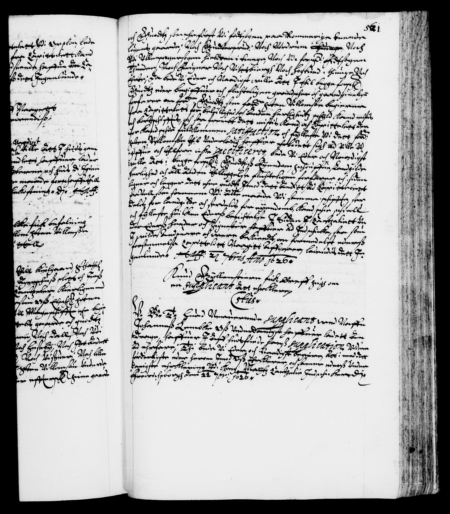 Danske Kanselli 1572-1799, AV/RA-EA-3023/F/Fc/Fca/Fcab/L0004: Norske tegnelser (mikrofilm), 1617-1627, p. 561a