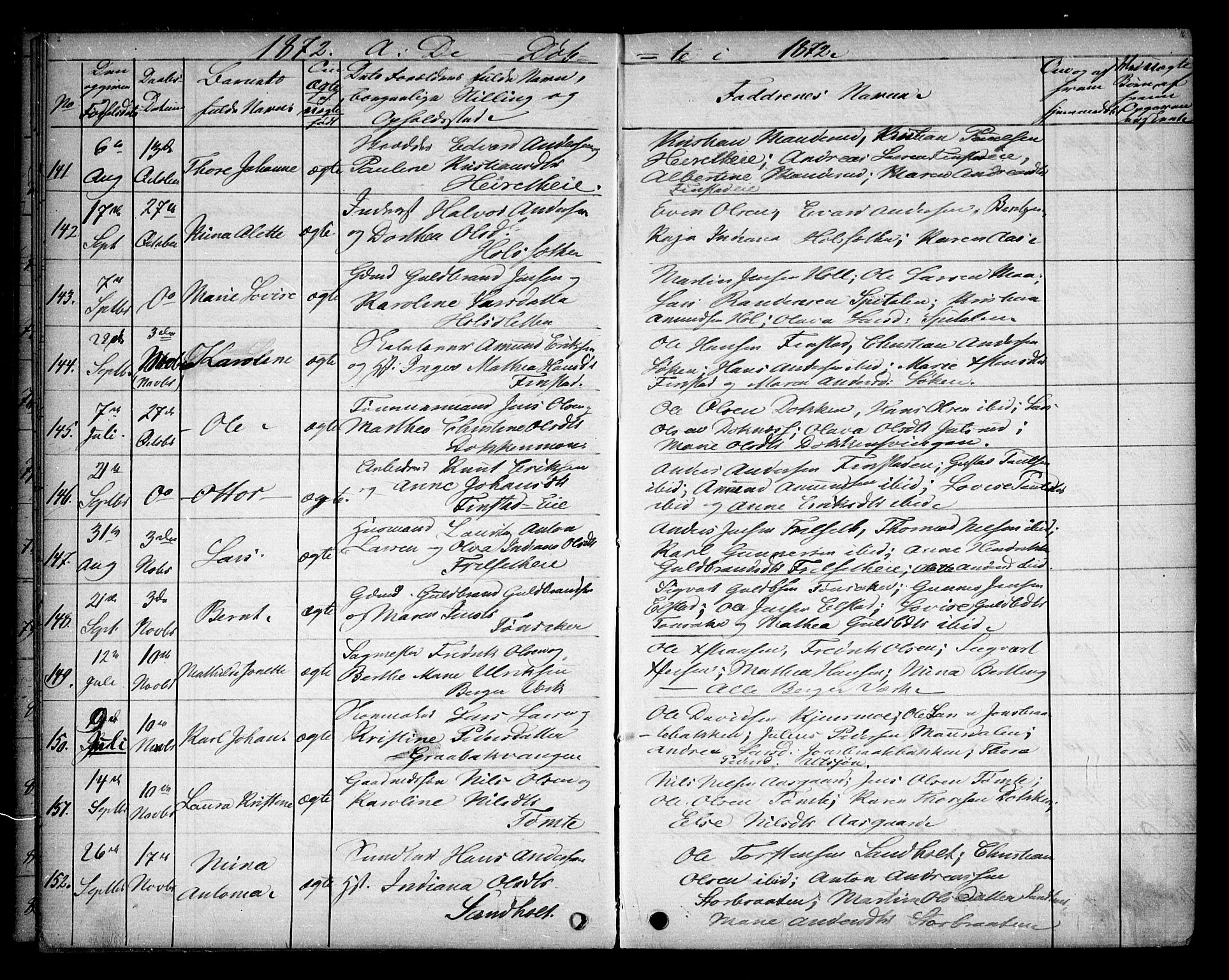 Eidsvoll prestekontor Kirkebøker, AV/SAO-A-10888/G/Ga/L0003: Parish register (copy) no. I 3, 1871-1877, p. 16