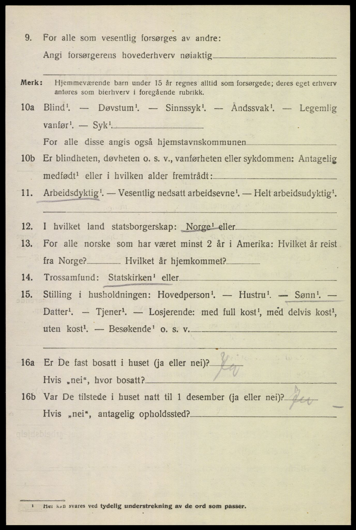 SAK, 1920 census for Feda, 1920, p. 2048