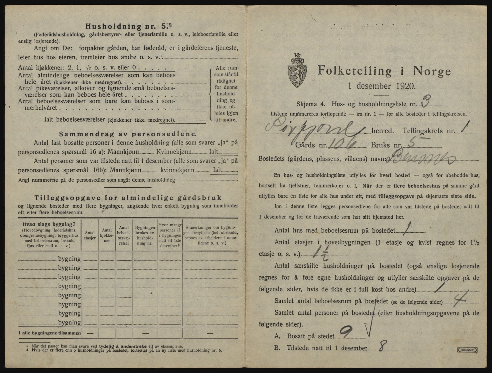 SATØ, 1920 census for Sørfjord, 1920, p. 9