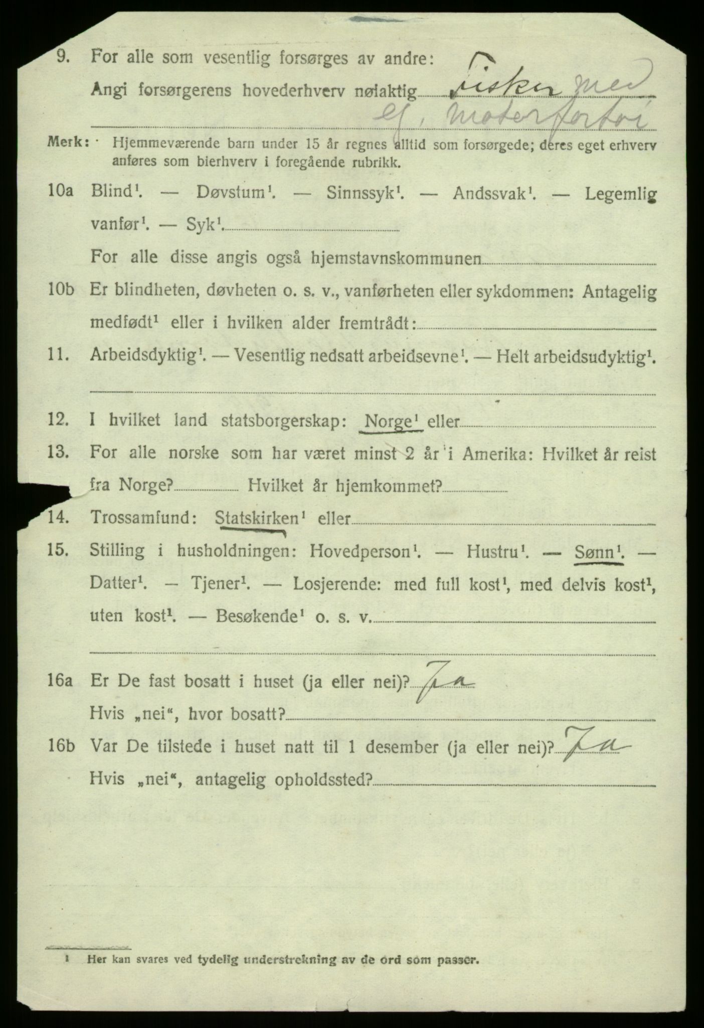 SAB, 1920 census for Manger, 1920, p. 5028