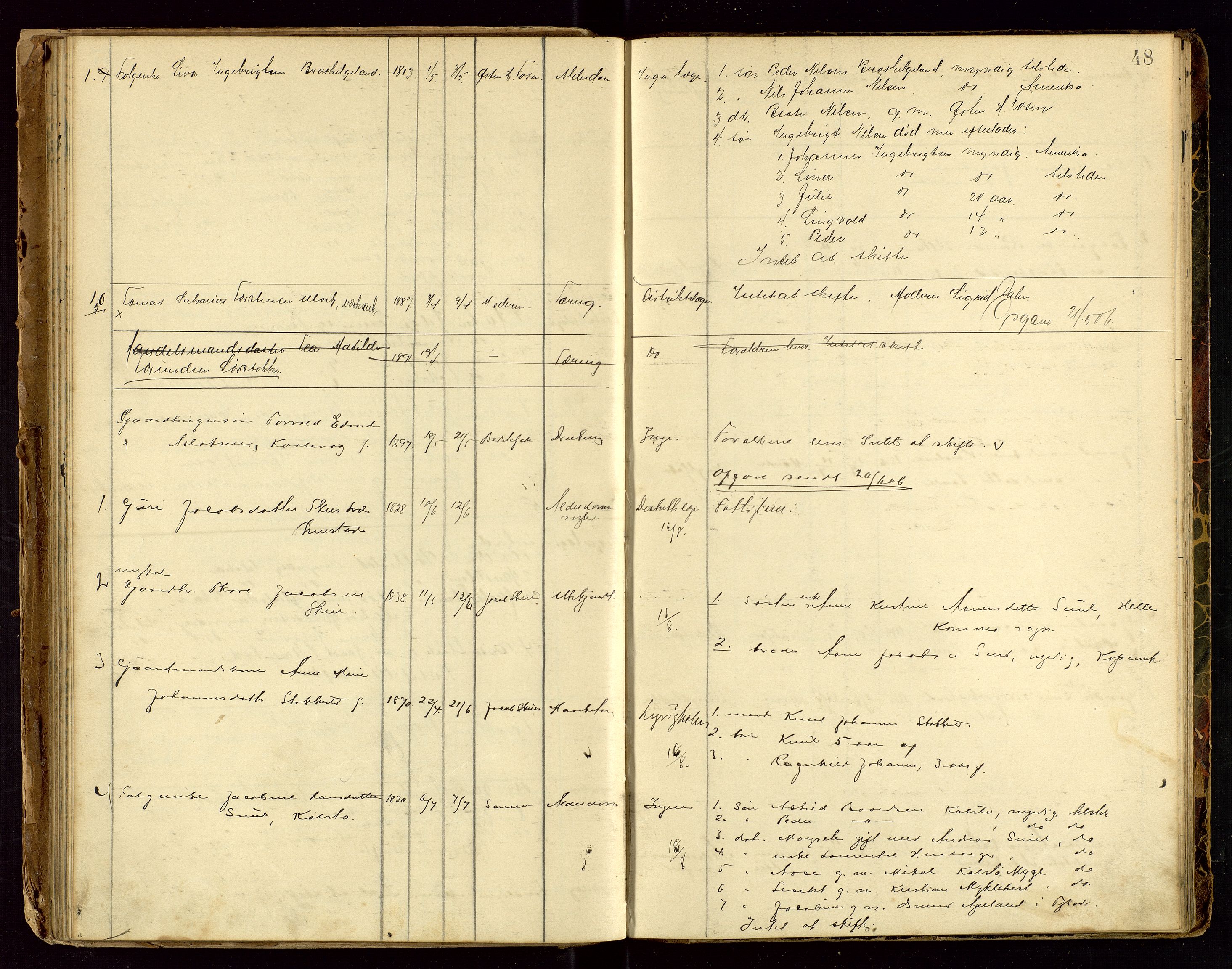 Avaldsnes lensmannskontor, AV/SAST-A-100286/Gga/L0001: "Dødslistene Avaldsnæs Prtgd  2 - 87  Kopervig Sogn  38 - 120", 1897-1916, p. 48