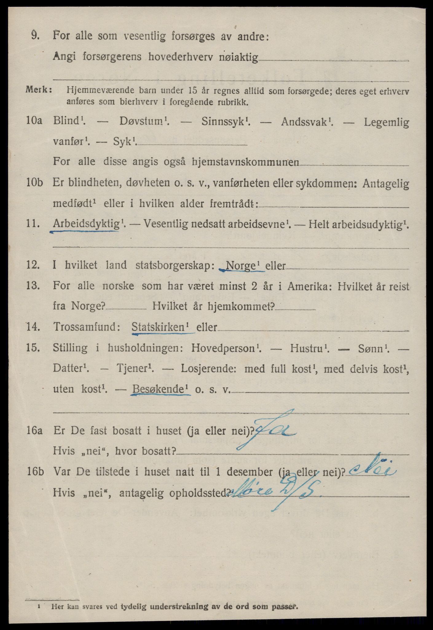 SAT, 1920 census for Grytten, 1920, p. 1889