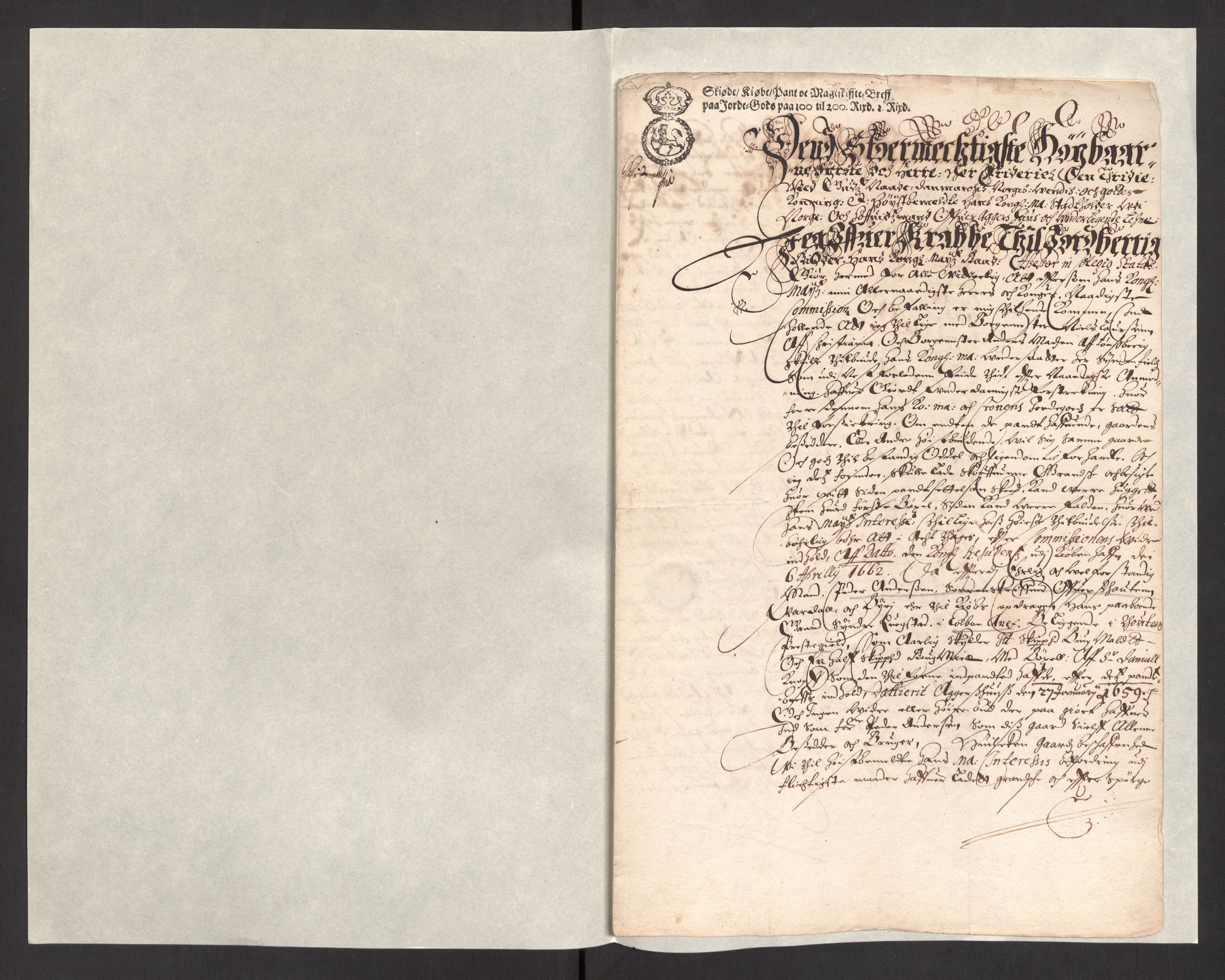 Rentekammeret, Kammerkanselliet, RA/EA-3111/G/Gg/Ggj/Ggja/L0001a: Skjøter utstedt av myndigheter i Norge og senere ombyttet med kongelige konfirmasjonsskjøter, 1663-1669, p. 149