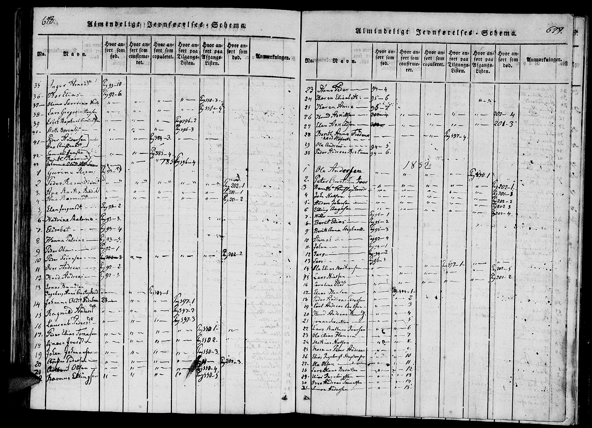 Ministerialprotokoller, klokkerbøker og fødselsregistre - Møre og Romsdal, AV/SAT-A-1454/561/L0727: Parish register (official) no. 561A01, 1817-1858, p. 678-679