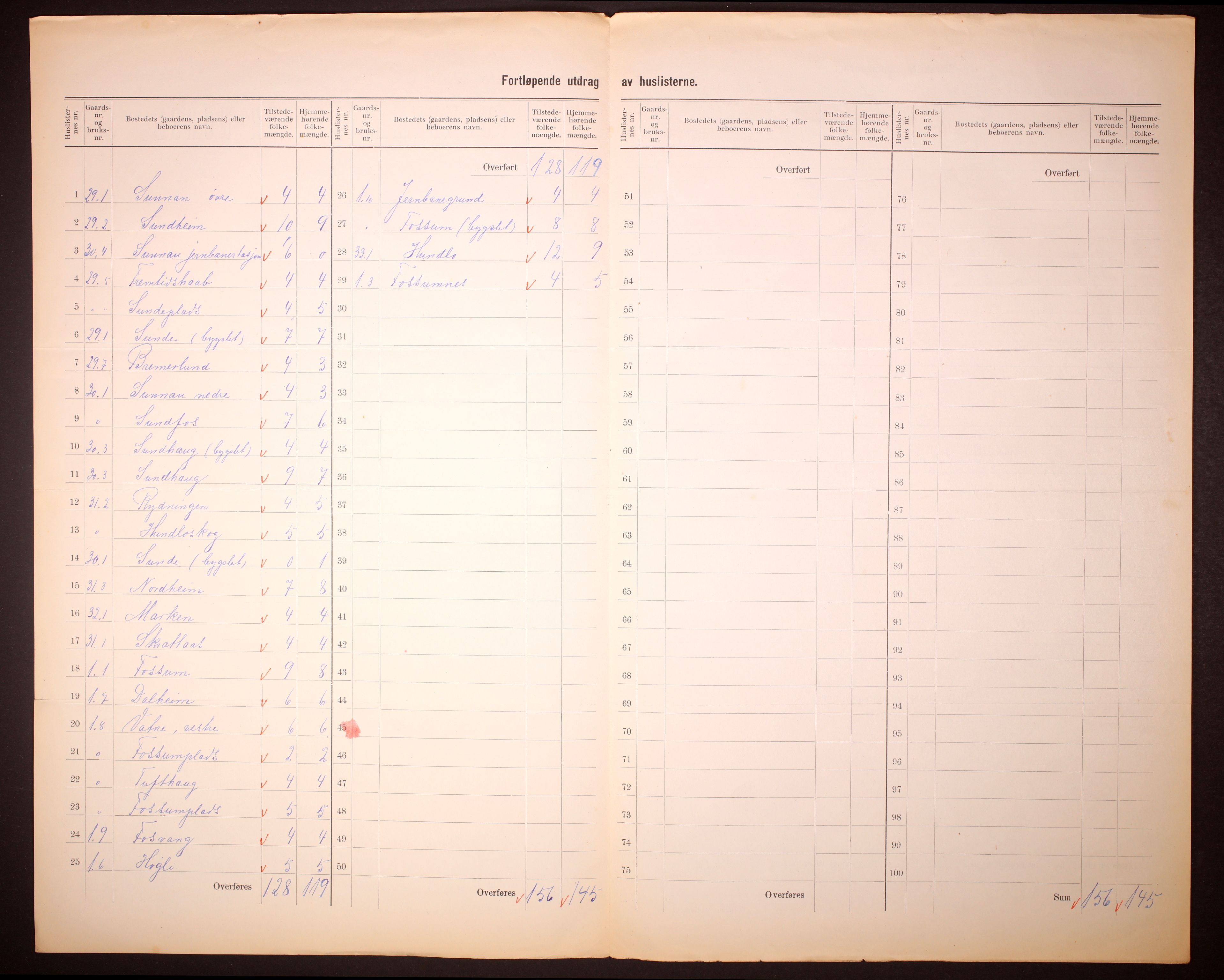 RA, 1910 census for Egge, 1910, p. 5