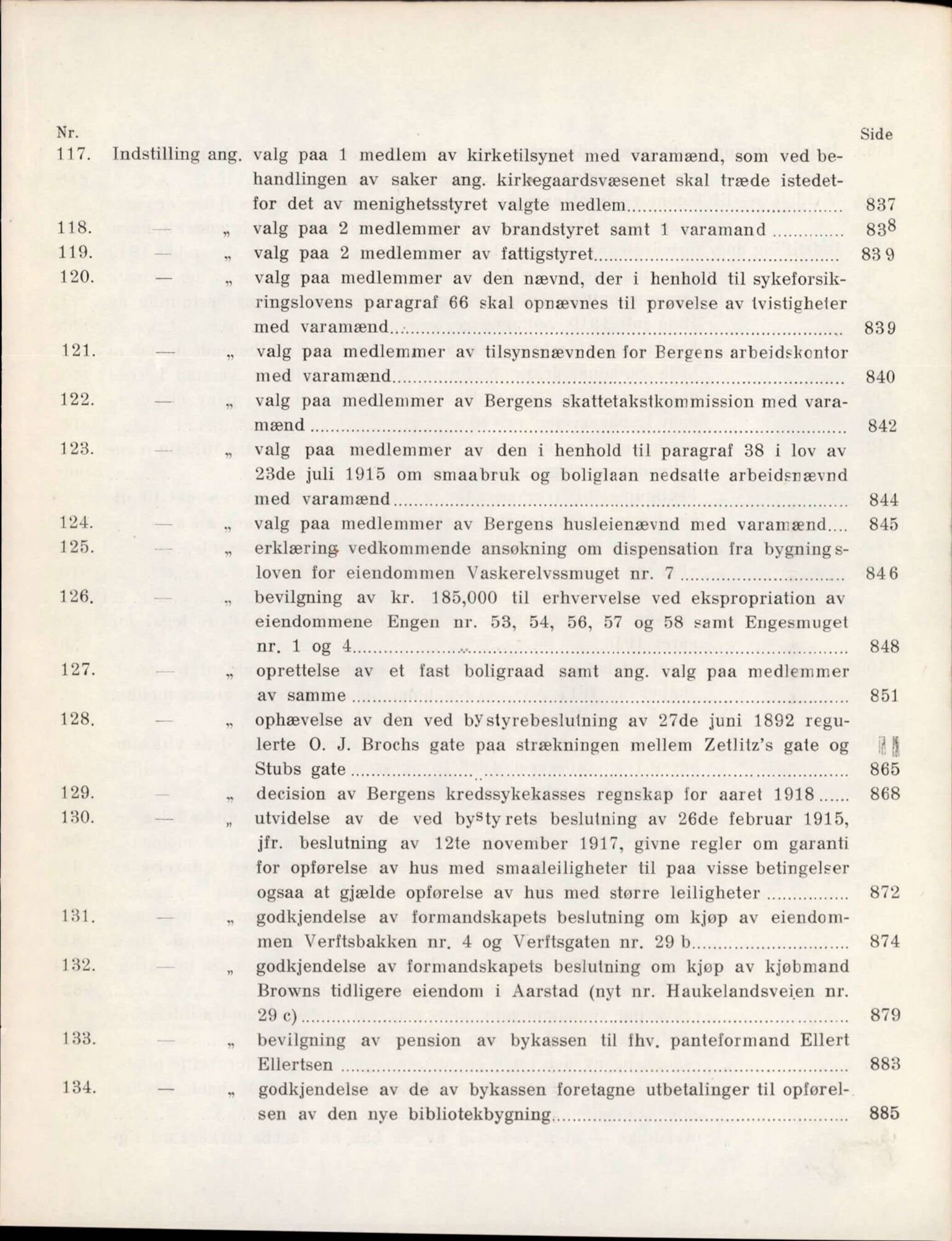 Bergen kommune. Formannskapet, BBA/A-0003/Ad/L0100: Bergens Kommuneforhandlinger, bind I, 1919-1920