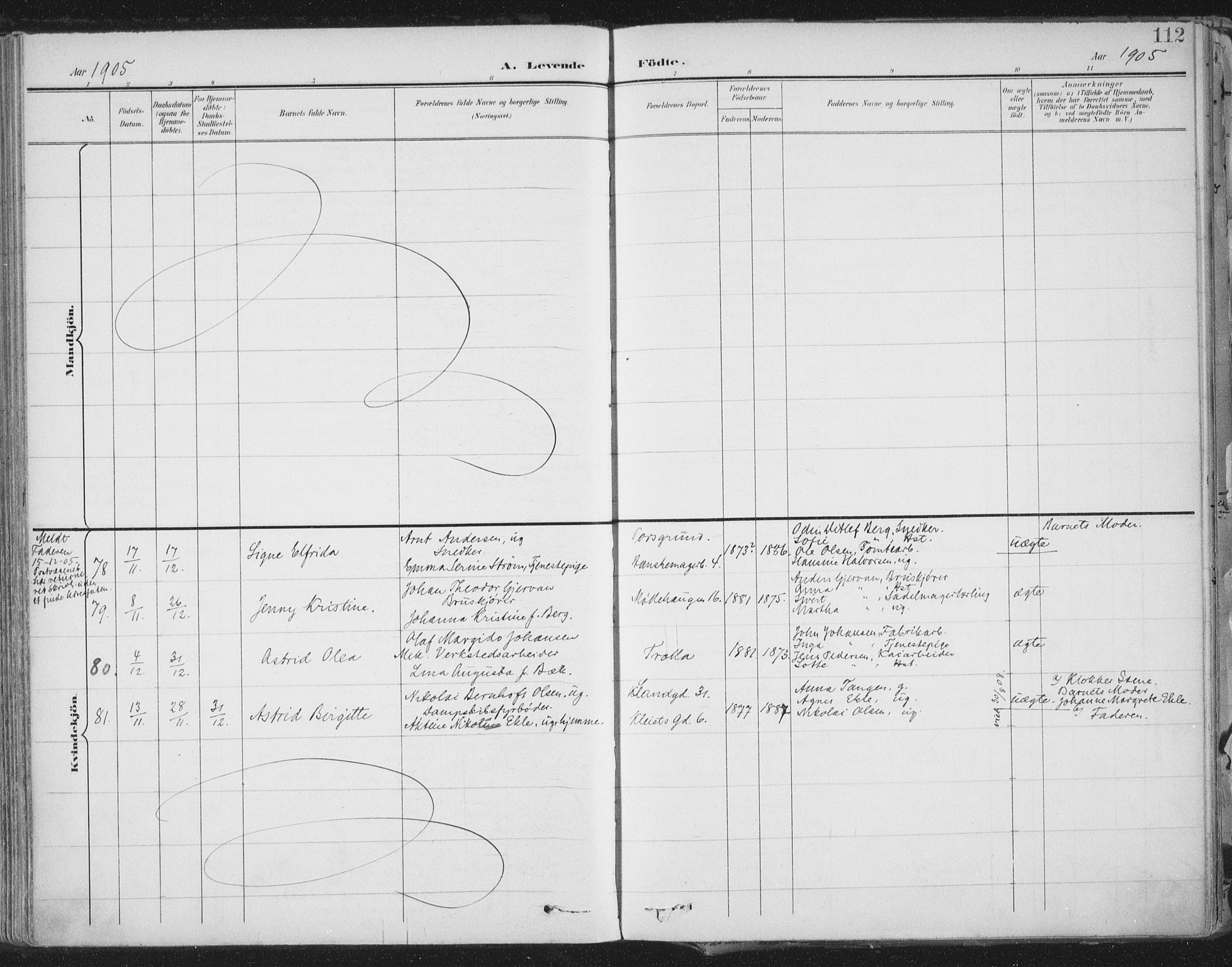 Ministerialprotokoller, klokkerbøker og fødselsregistre - Sør-Trøndelag, SAT/A-1456/603/L0167: Parish register (official) no. 603A06, 1896-1932, p. 112