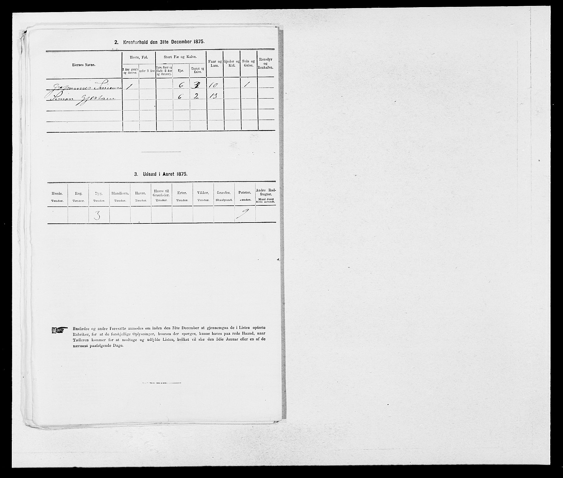 SAB, 1875 census for 1425P Hafslo, 1875, p. 154