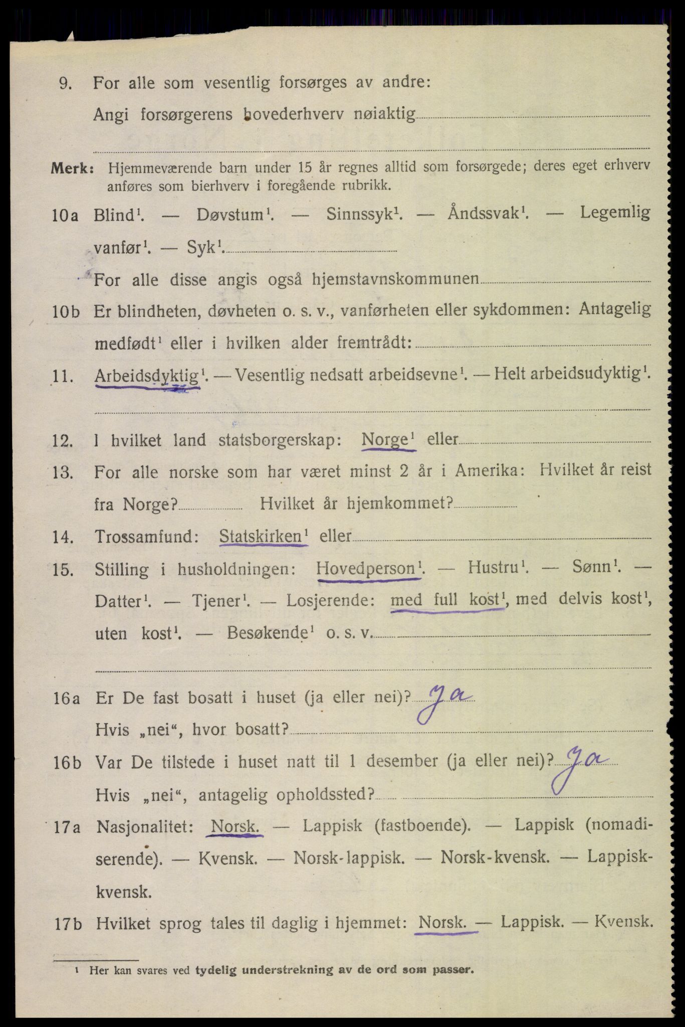 SAT, 1920 census for Beiarn, 1920, p. 4157