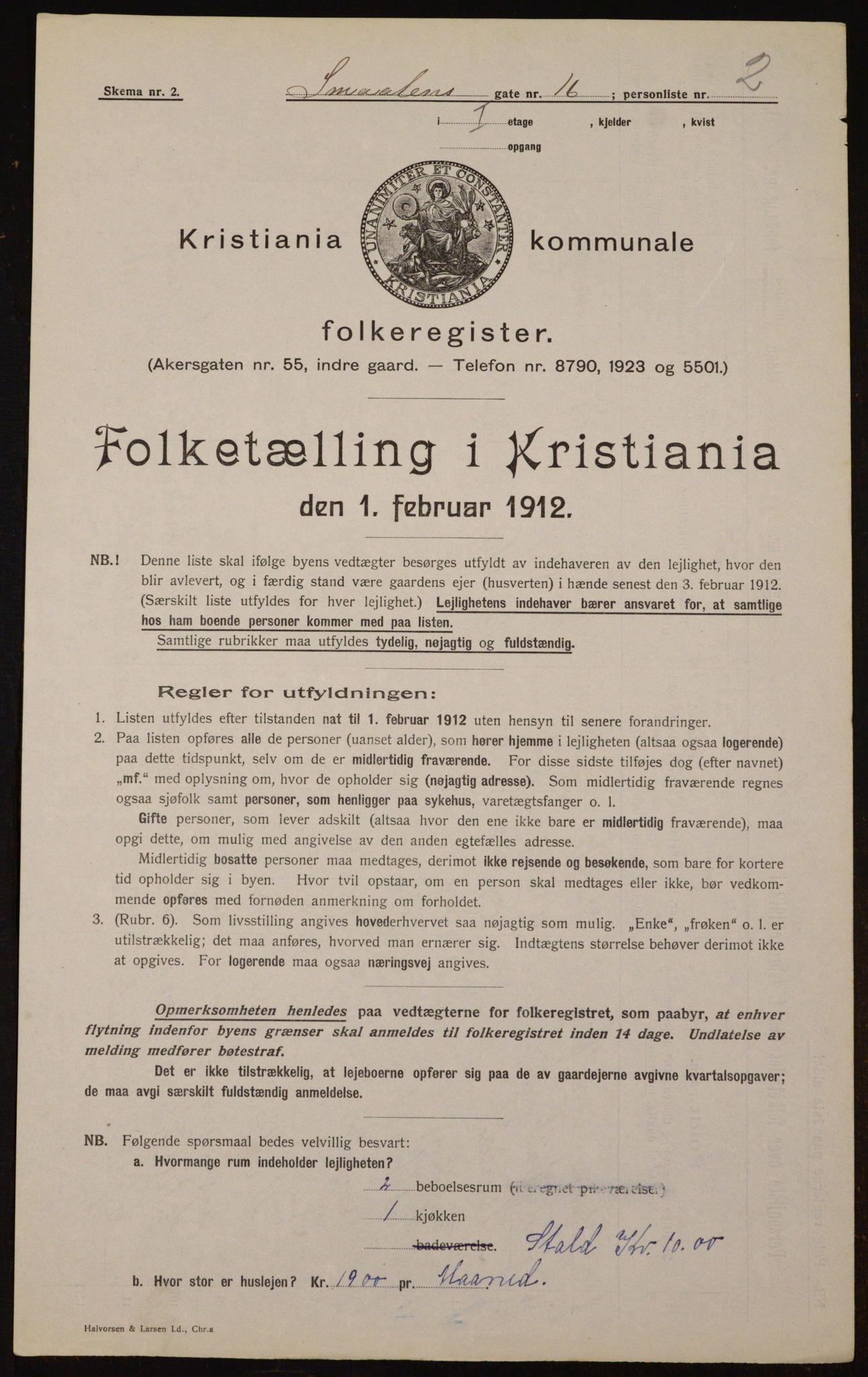 OBA, Municipal Census 1912 for Kristiania, 1912, p. 98223