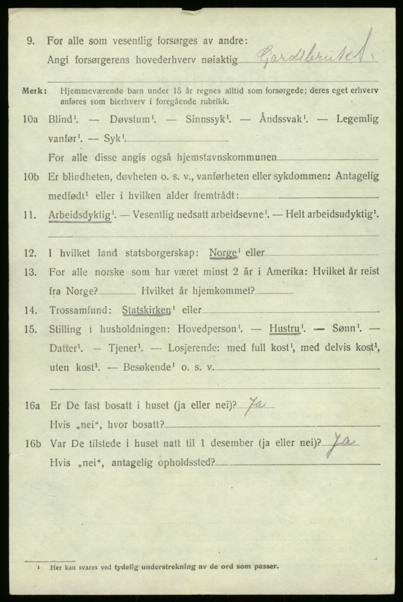 SAB, 1920 census for Gaular, 1920, p. 2213