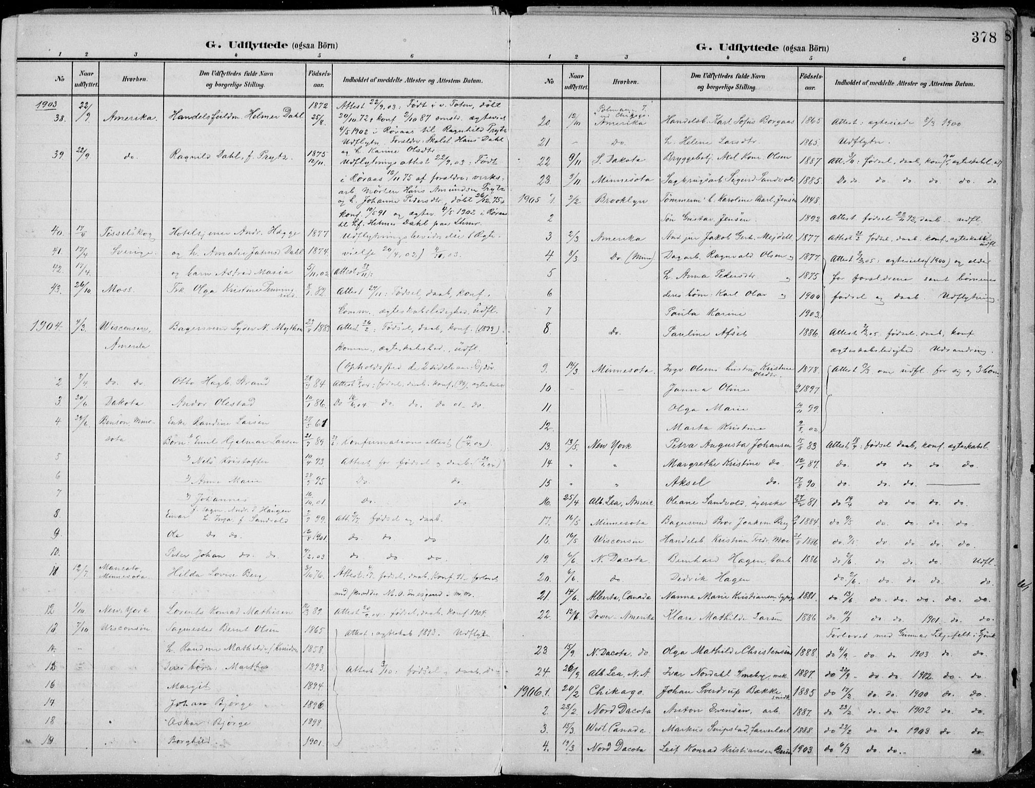 Lillehammer prestekontor, SAH/PREST-088/H/Ha/Haa/L0001: Parish register (official) no. 1, 1901-1916, p. 378