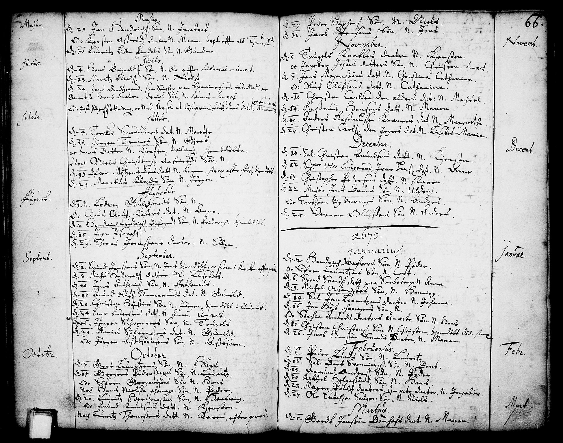 Skien kirkebøker, SAKO/A-302/F/Fa/L0001: Parish register (official) no. 1, 1659-1679, p. 66