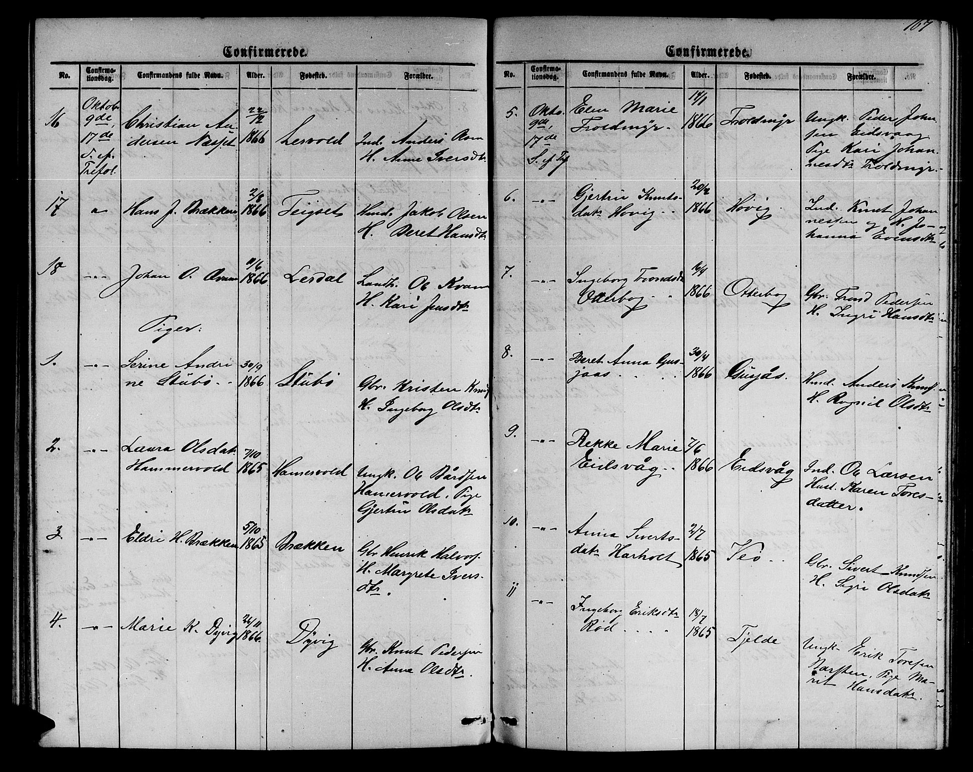 Ministerialprotokoller, klokkerbøker og fødselsregistre - Møre og Romsdal, AV/SAT-A-1454/551/L0630: Parish register (copy) no. 551C02, 1867-1885, p. 167