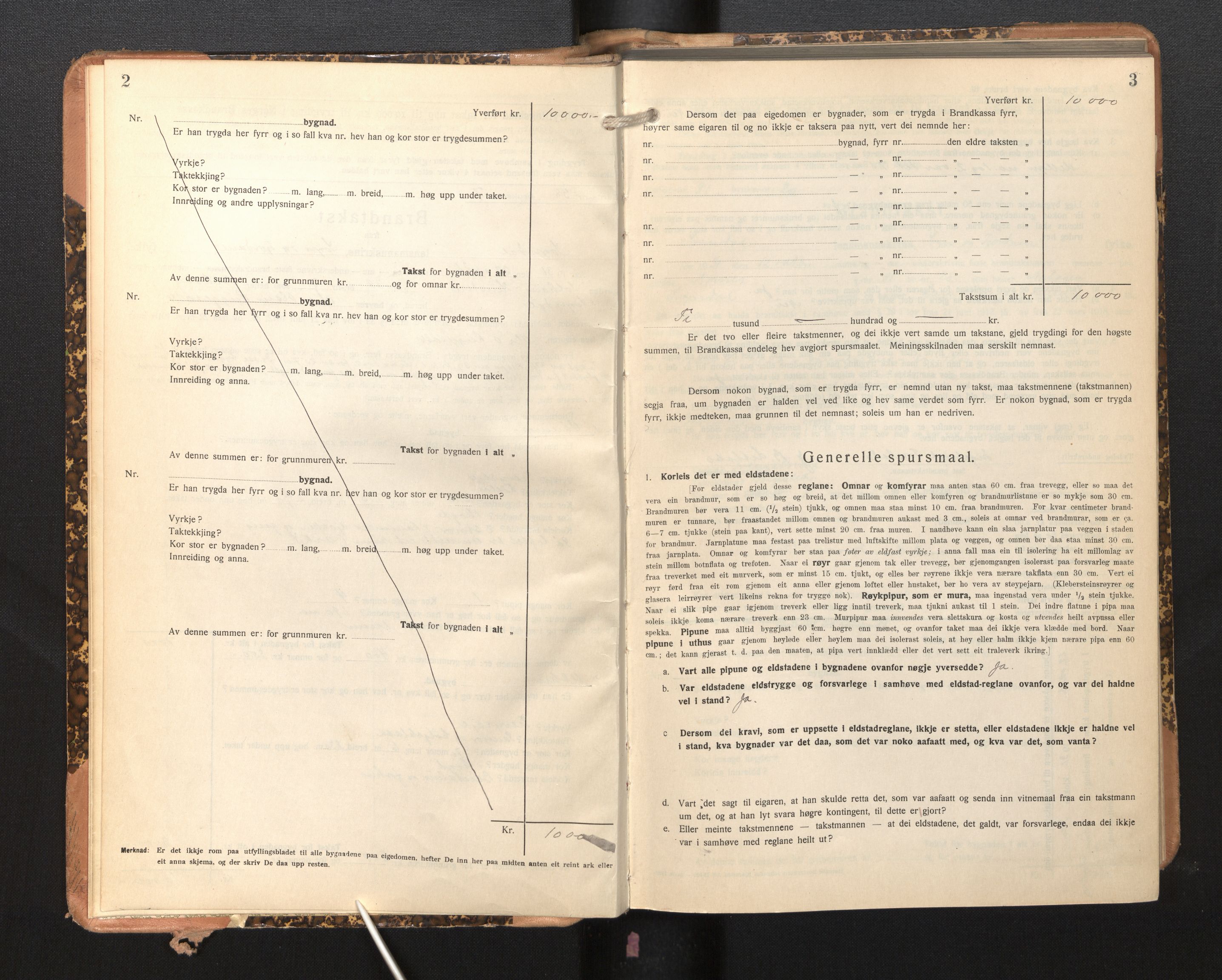 Lensmannen i Sogndal, AV/SAB-A-29901/0012/L0013: Branntakstprotokoll, skjematakst, 1931-1938, p. 2-3