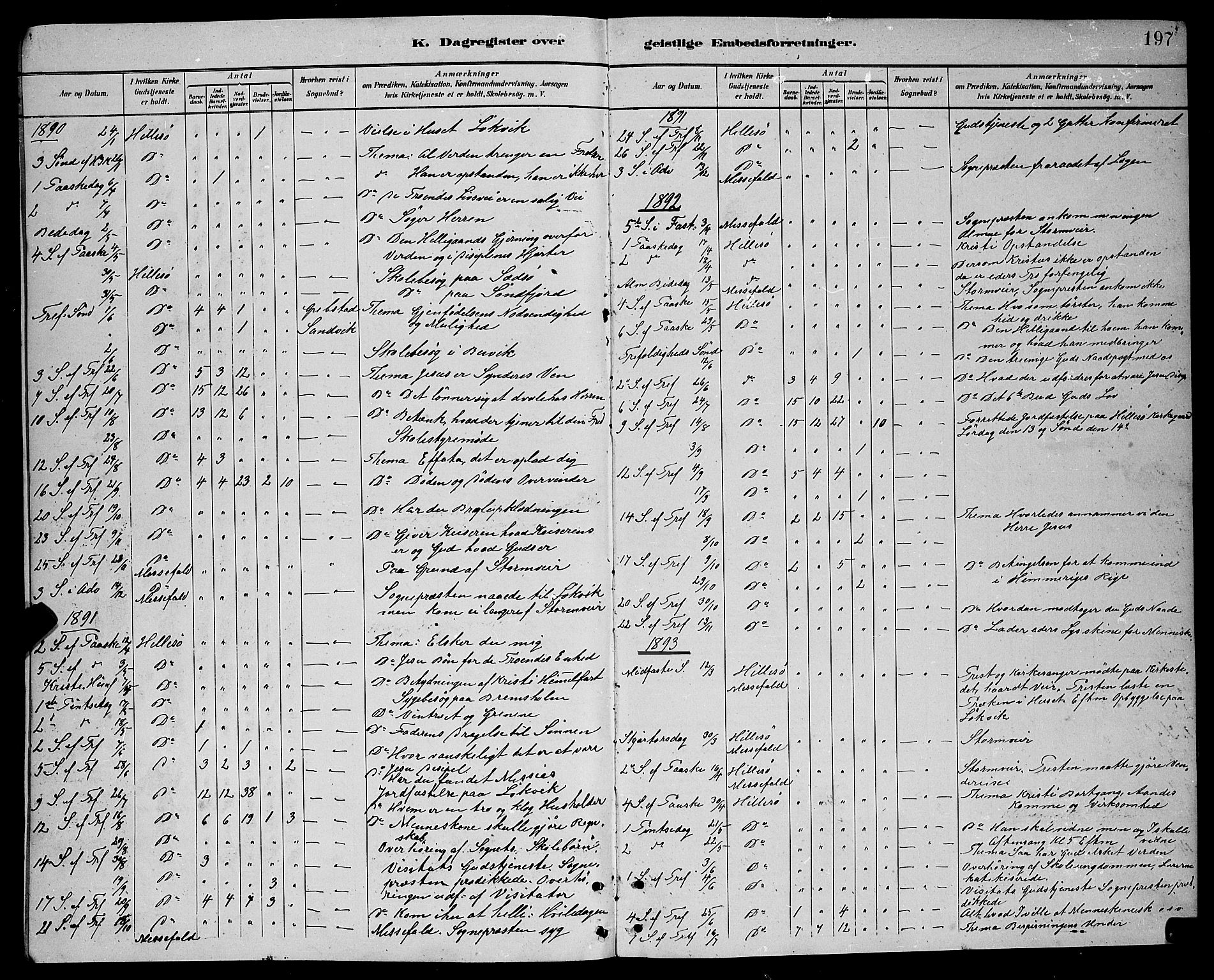 Lenvik sokneprestembete, SATØ/S-1310/H/Ha/Hab/L0021klokker: Parish register (copy) no. 21, 1884-1900, p. 197