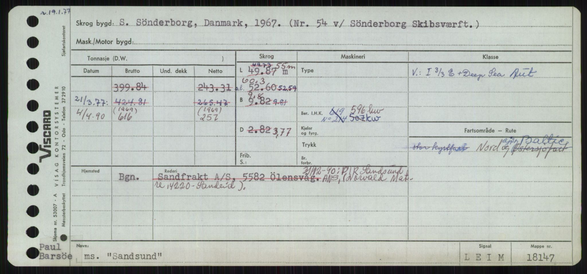 Sjøfartsdirektoratet med forløpere, Skipsmålingen, AV/RA-S-1627/H/Ha/L0005/0001: Fartøy, S-Sven / Fartøy, S-Skji, p. 145