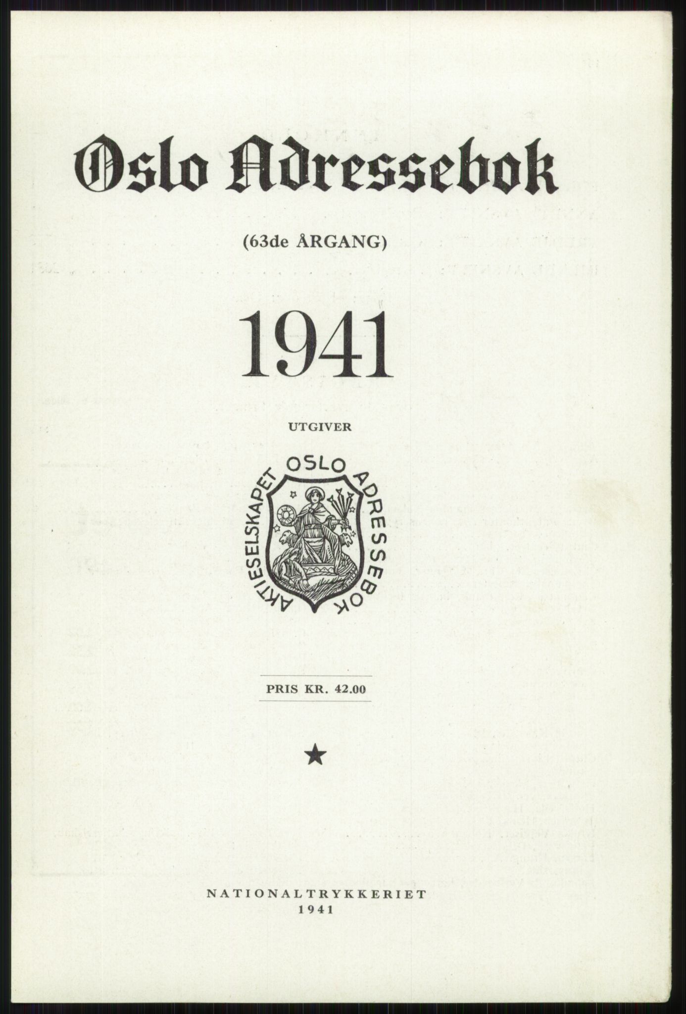 Kristiania/Oslo adressebok, PUBL/-, 1941