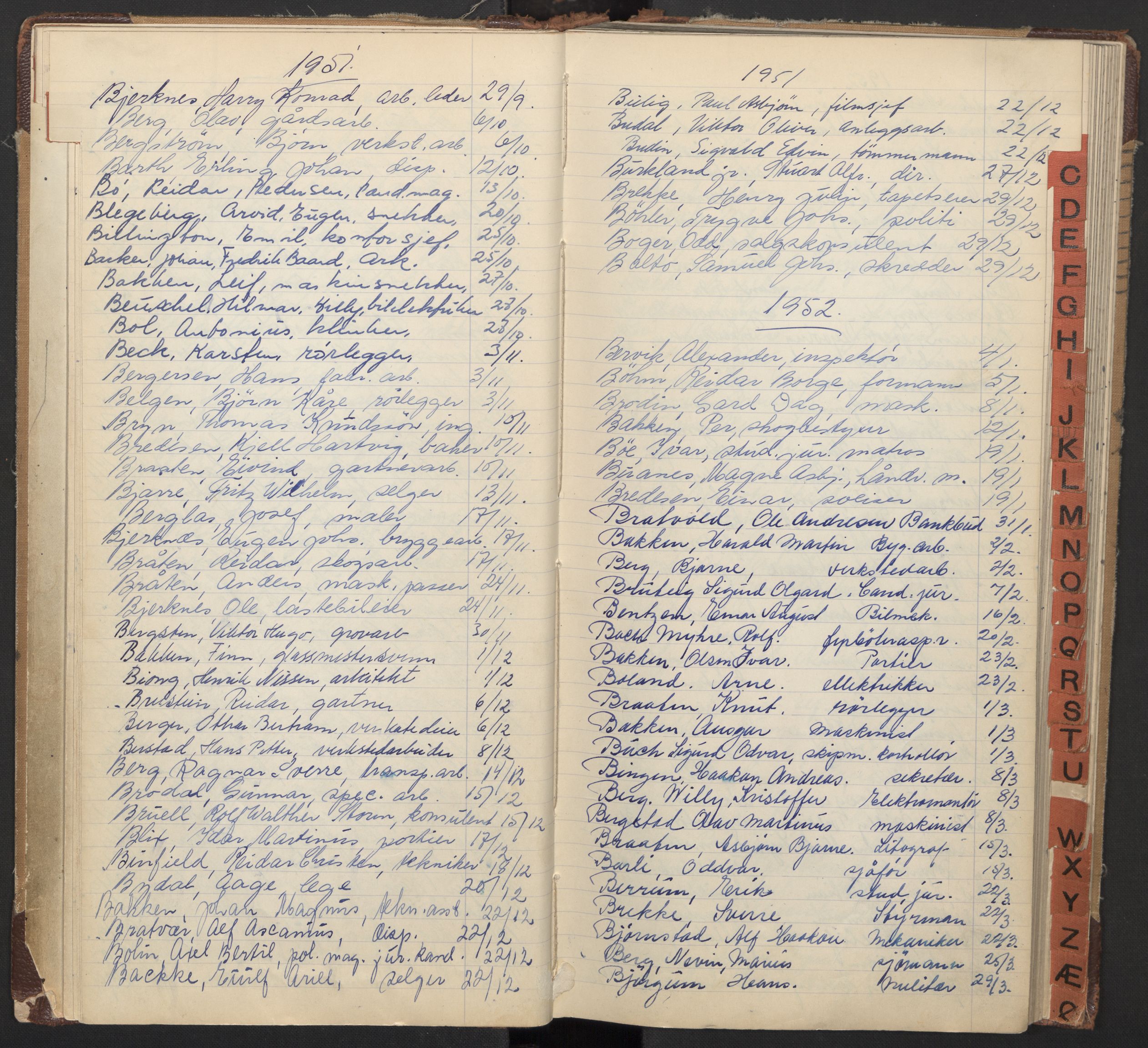 Oslo byfogd avd. I, AV/SAO-A-10220/L/La/L0008: Vigselsregister, 1951-1954, p. 18