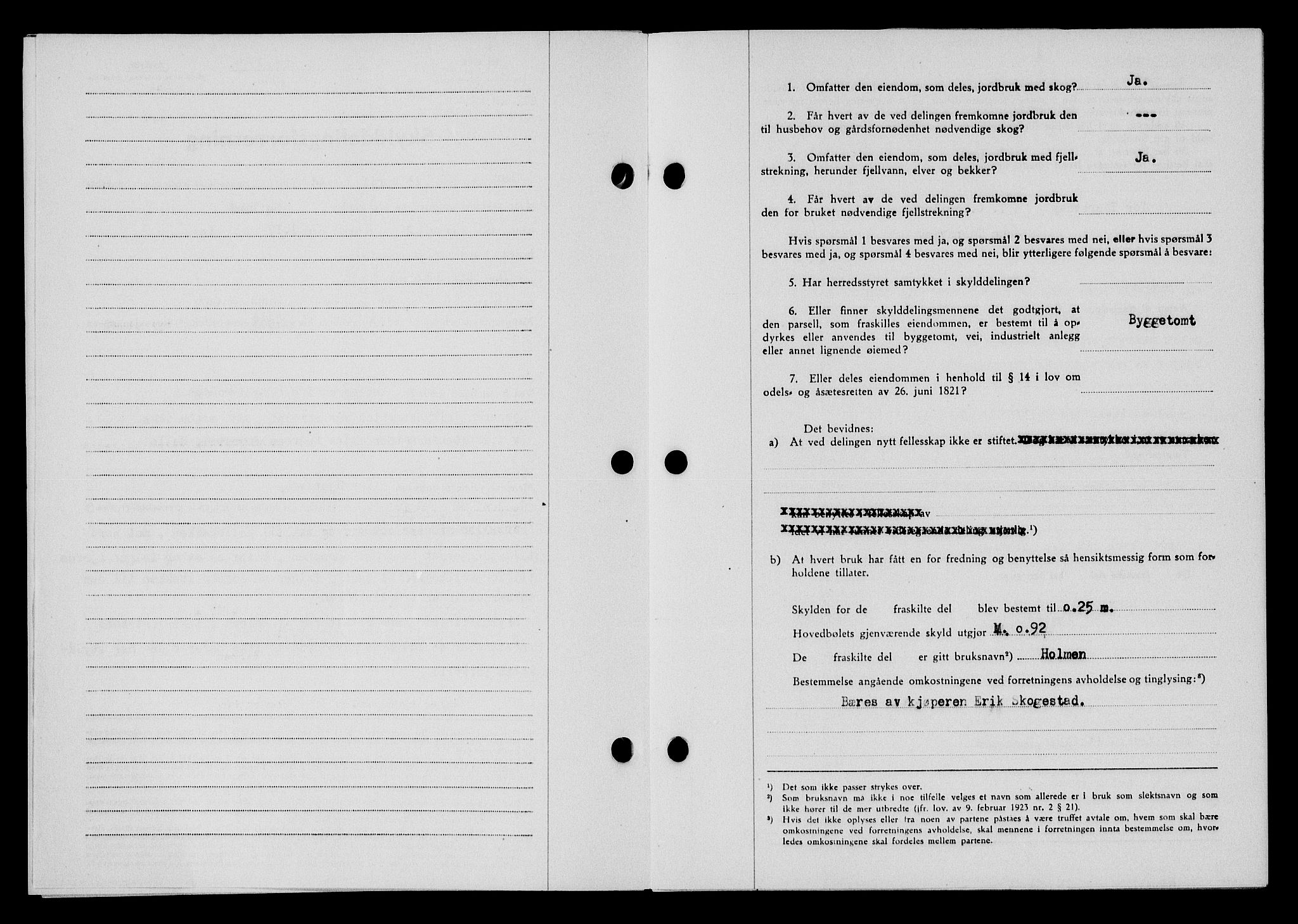 Flekkefjord sorenskriveri, SAK/1221-0001/G/Gb/Gba/L0059: Mortgage book no. A-7, 1944-1945, Diary no: : 295/1944